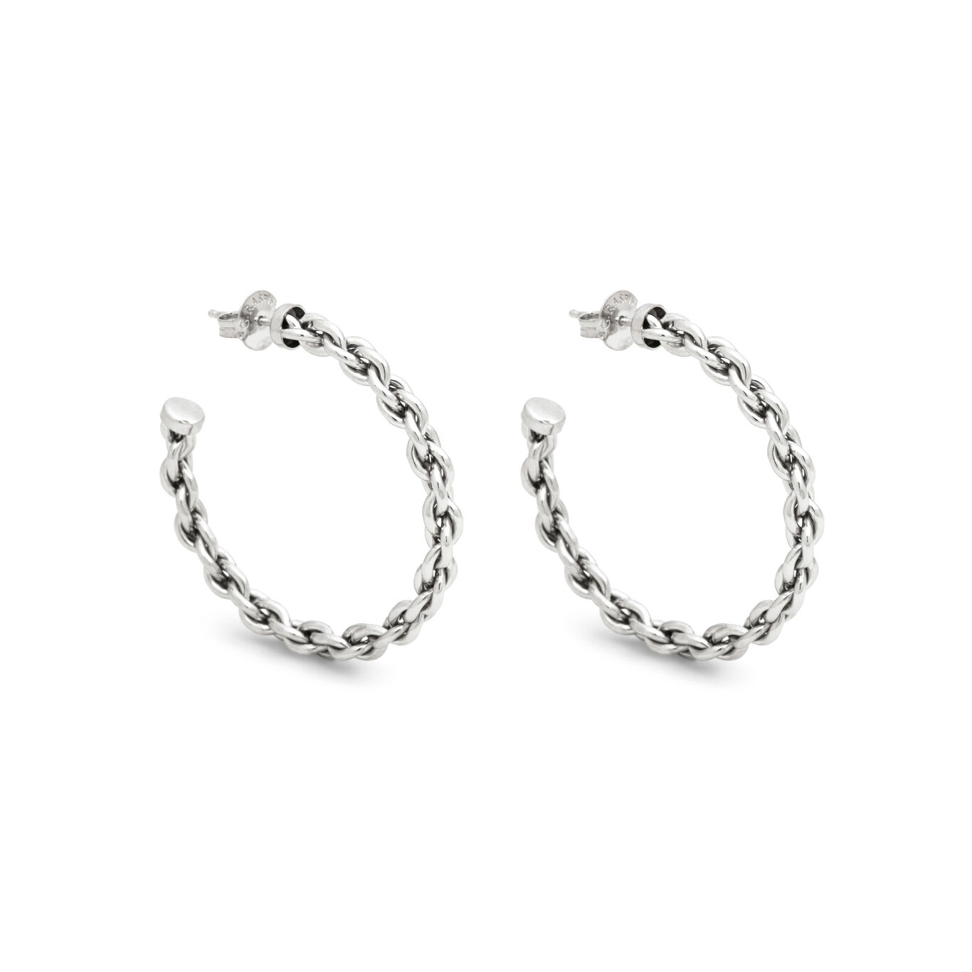 Boucles D'Oreilles Cr&eacute;oles Cha&icirc;ne Grande Taille
