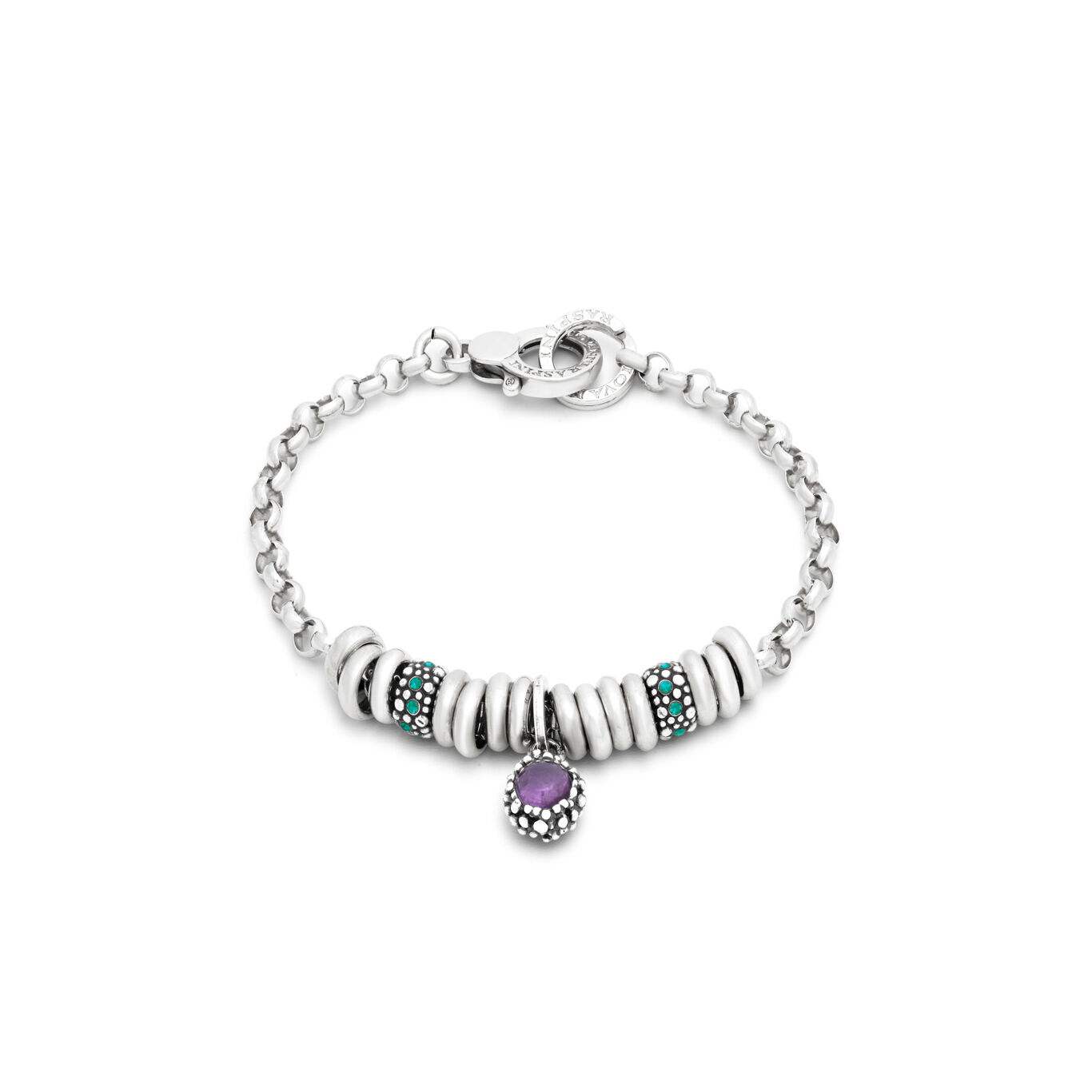 Reflections of Nature Bracelet, Bracelet in Streling Silver, amethyst and zircon_image number 0_Giovanni Raspini