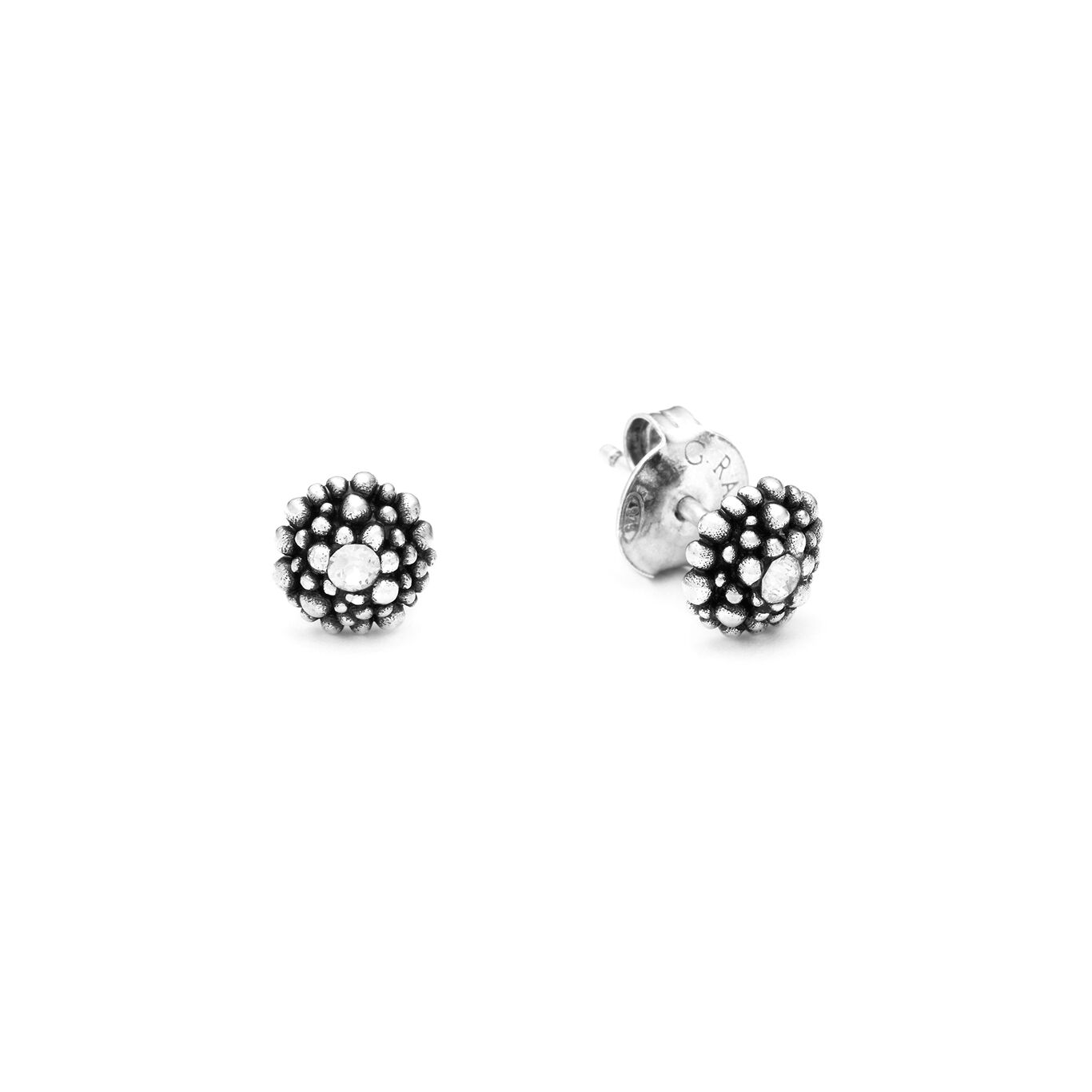 Perlage Mini Earrings and zircon, Earrings in Sterling Silver and zircon_image number 2_Giovanni Raspini