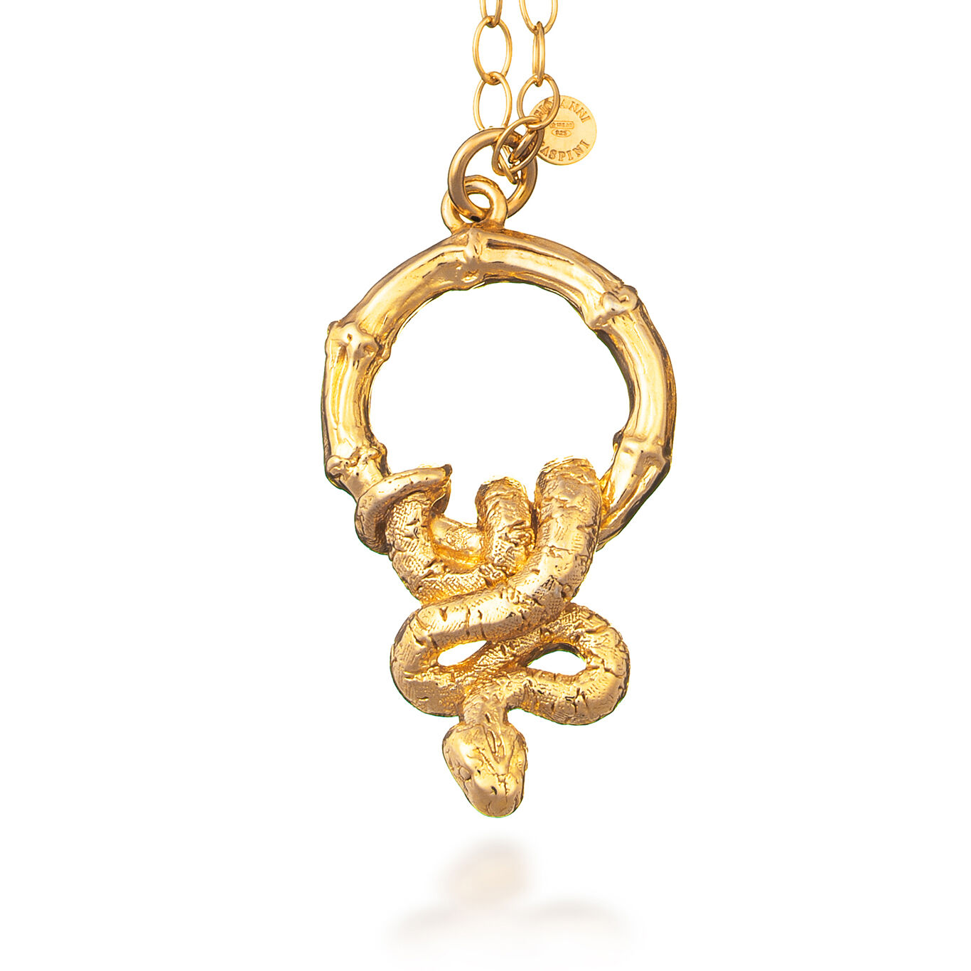 Snake and Bamboo Pendant