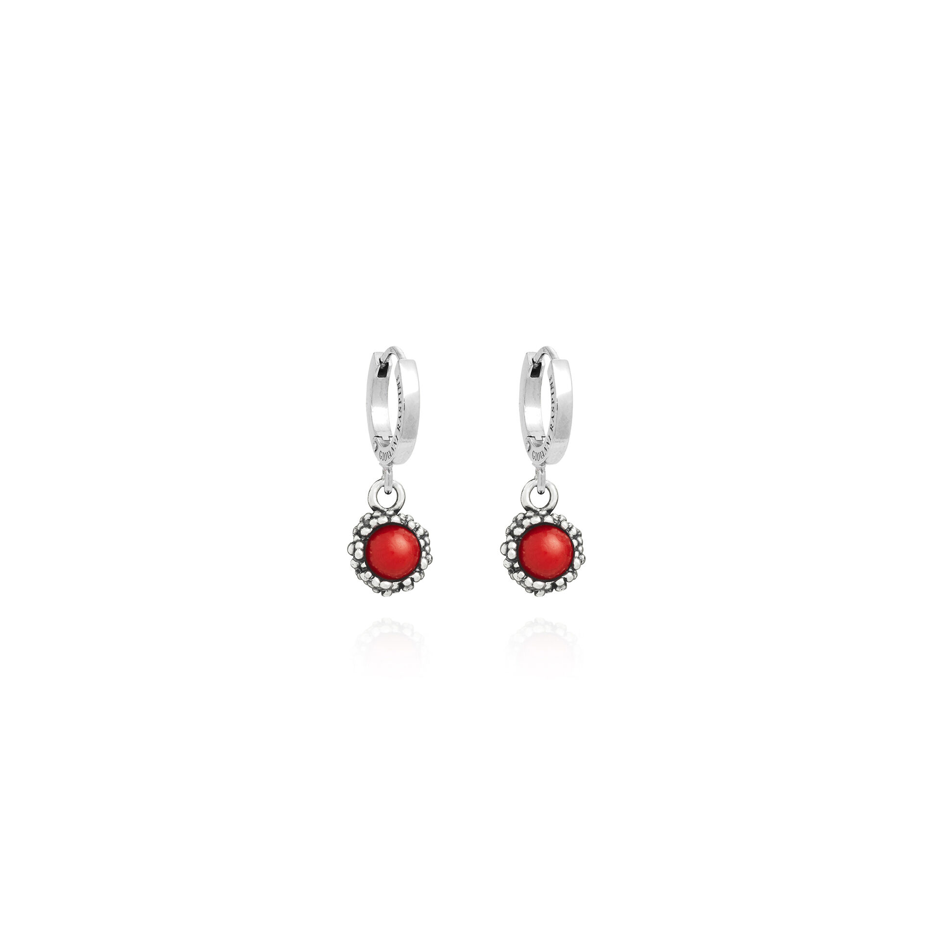 Huggie Earrings Coral Perlage image number 0