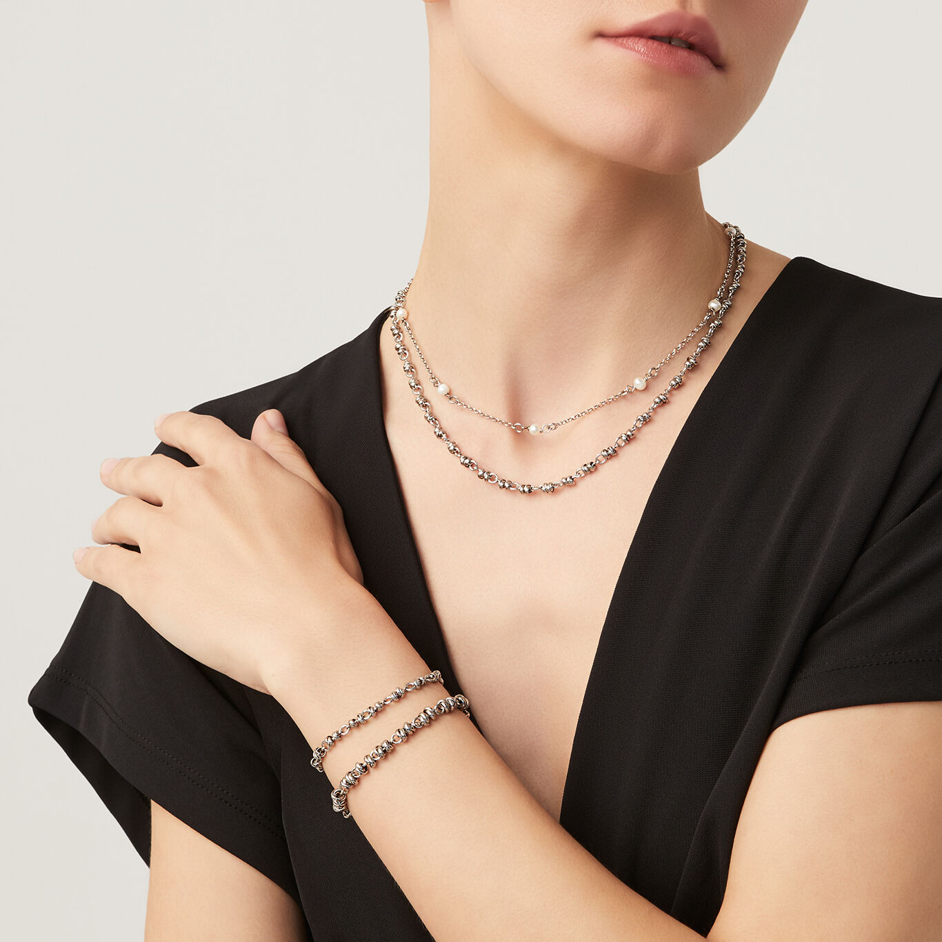 Collana Joy Perle, Collana in Argento 925 e perle naturali_image number 2_Giovanni Raspini