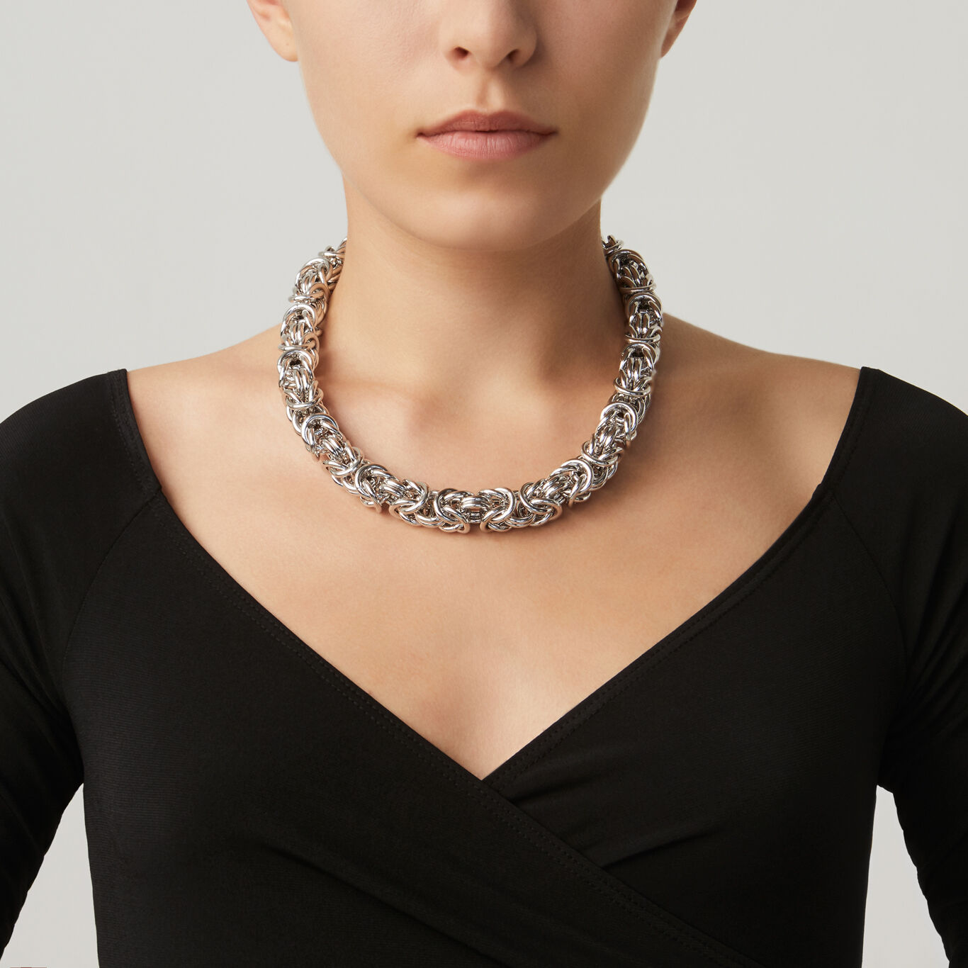 Collier mailles byzantines, tr&egrave;s grand mod&egrave;le