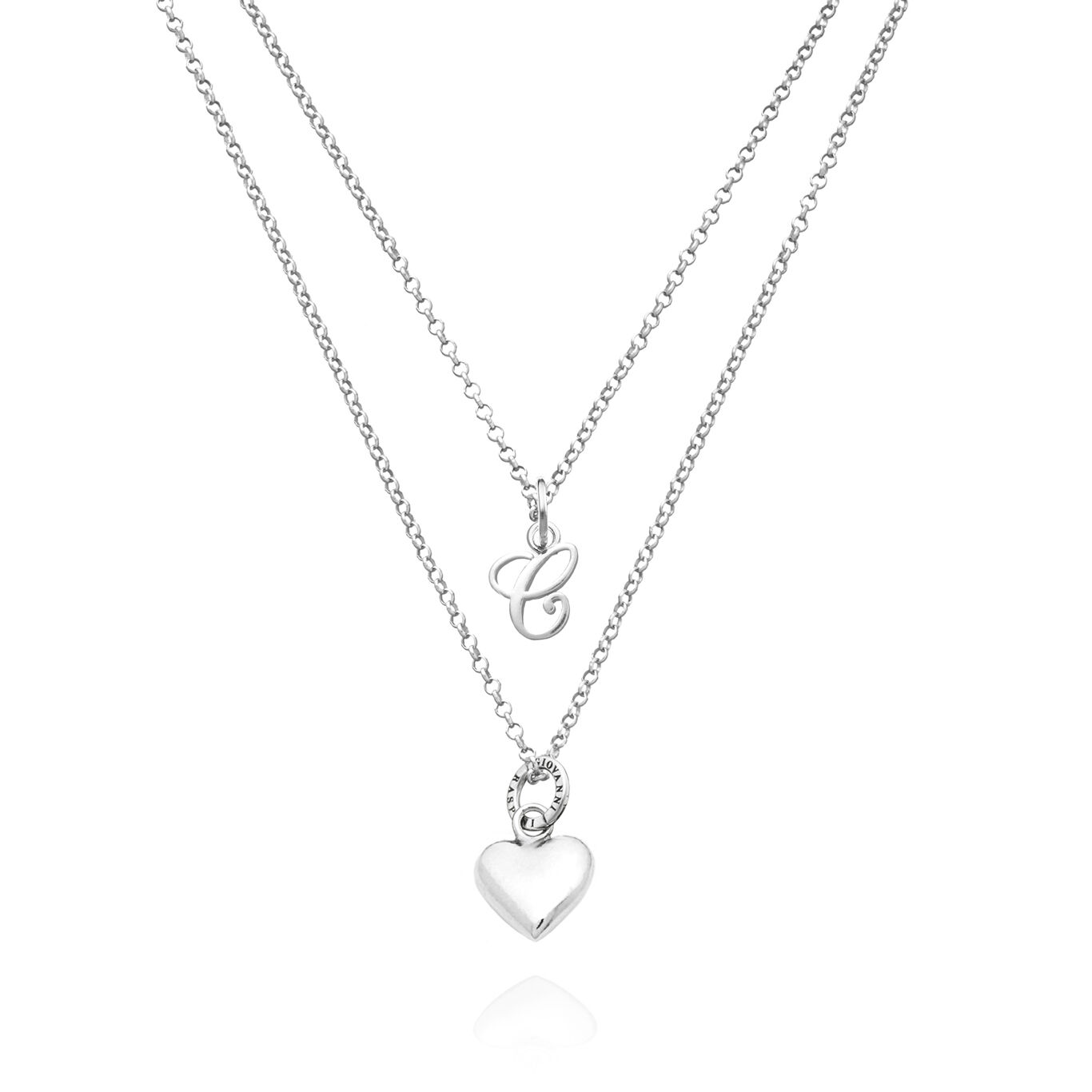 Collier Coeur et Lettre C