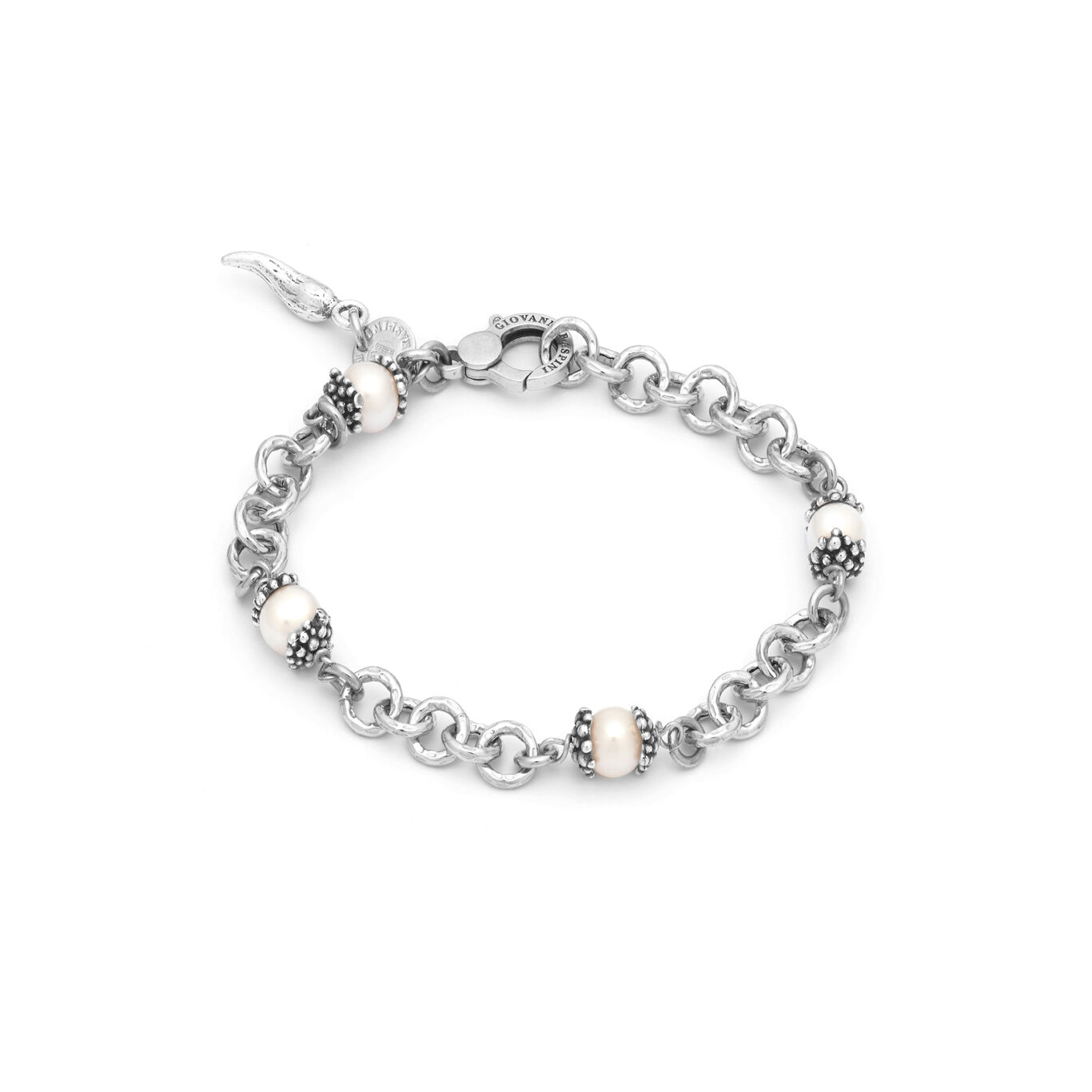 Drops Mini Bracelet, Bracelet in Sterling Silver and natural pearls_image number 0_Giovanni Raspini