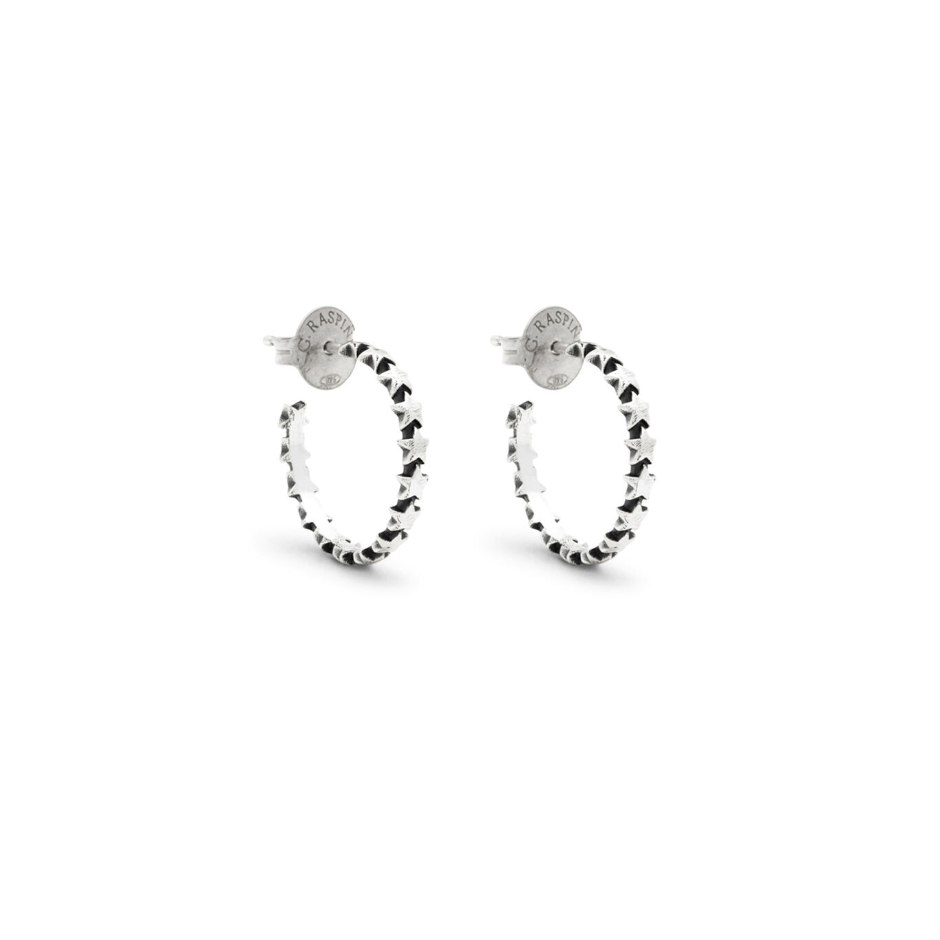 Star Hoop Earrings, Earrings in Sterling Silver_image number 0_Giovanni Raspini