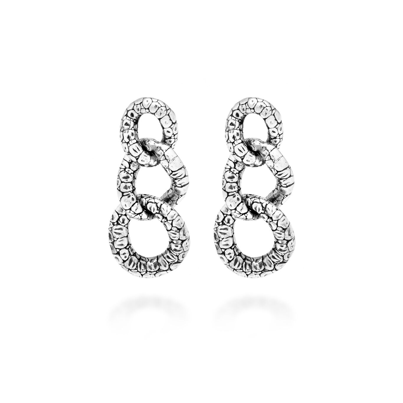 Boucles d'oreilles pendantes Croco