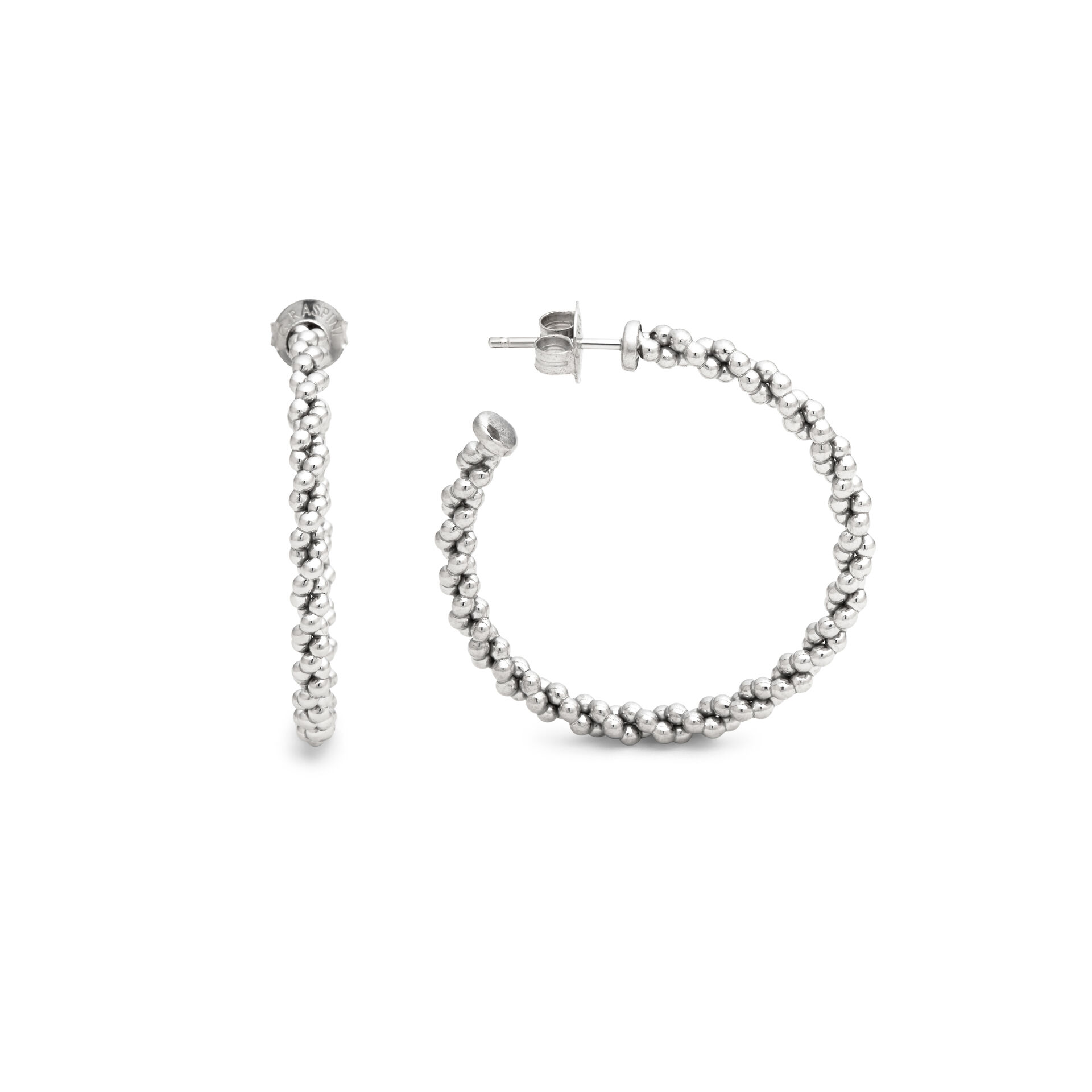 Boucles D'Oreilles Cr&eacute;oles Tress&eacute;es Grande Taille image number 2