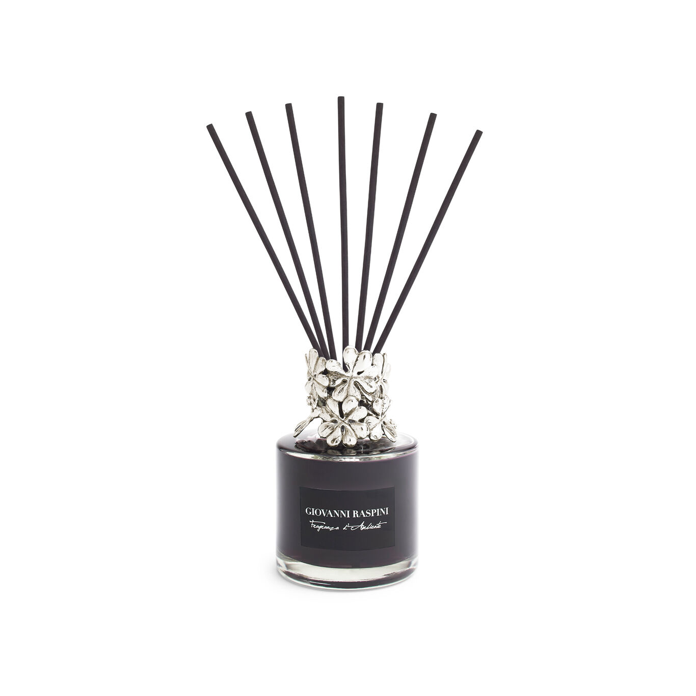 Four-Leaf Clovers Diffuser, Room fragrance Nero Divino with bronzobianco decoration_image number 1_Giovanni Raspini
