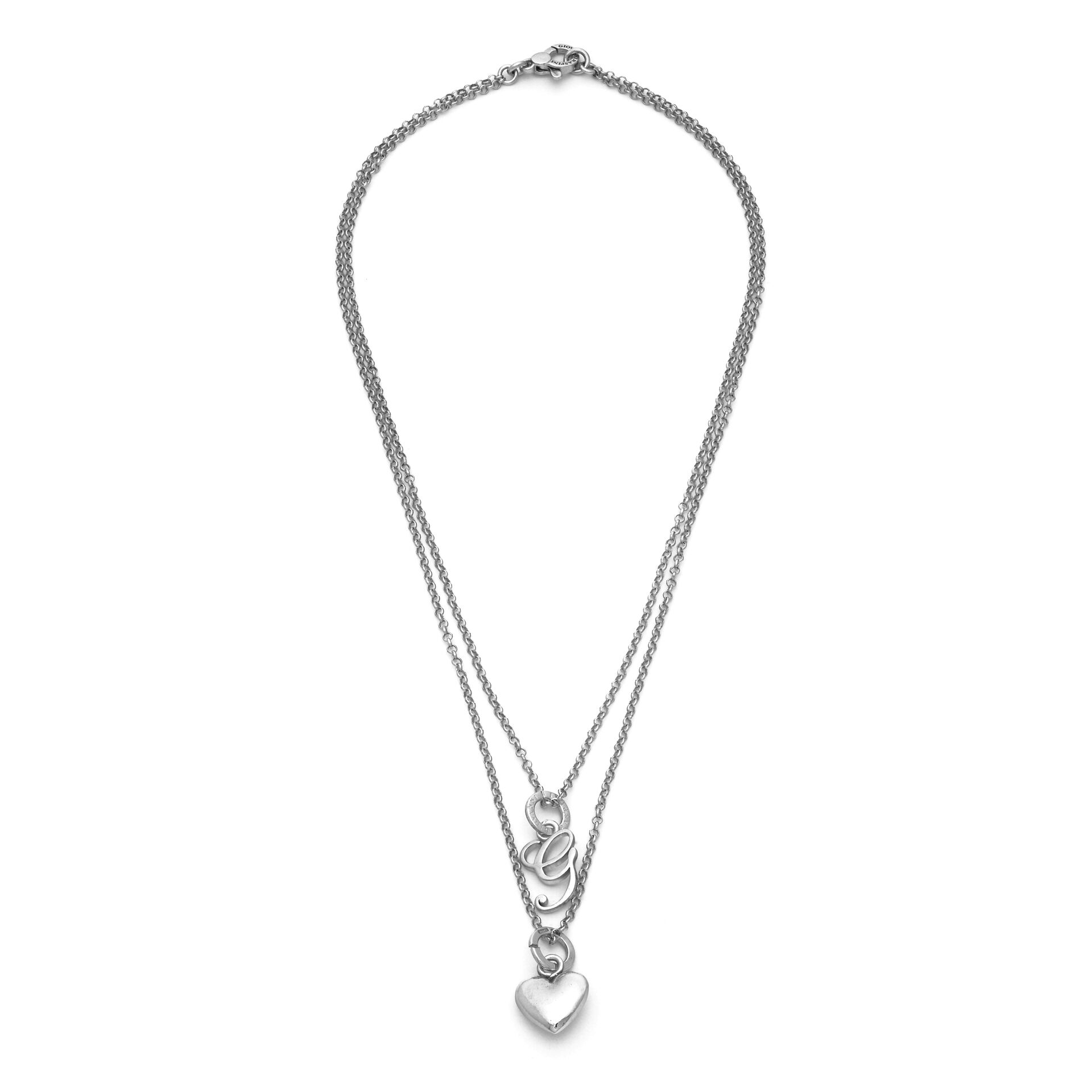 Heart and Letter Necklace G image number 1