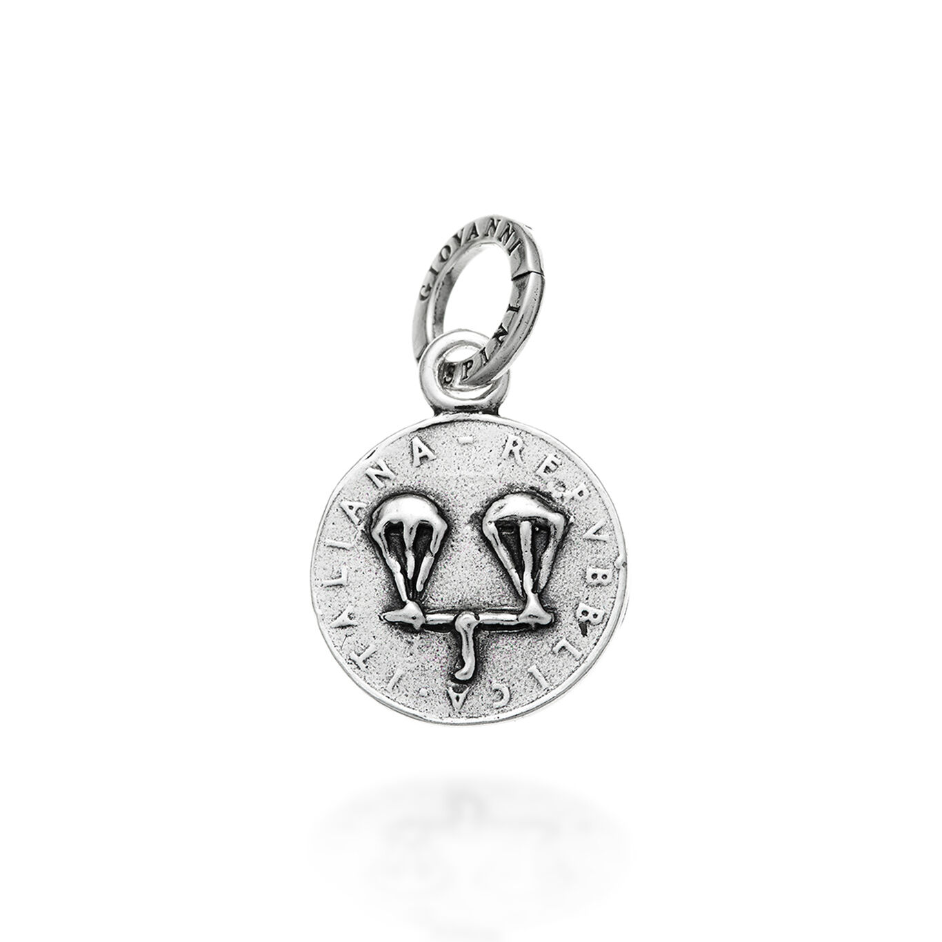 1 lira coin Charm, Charm in Sterling Silver_image number 4_Giovanni Raspini