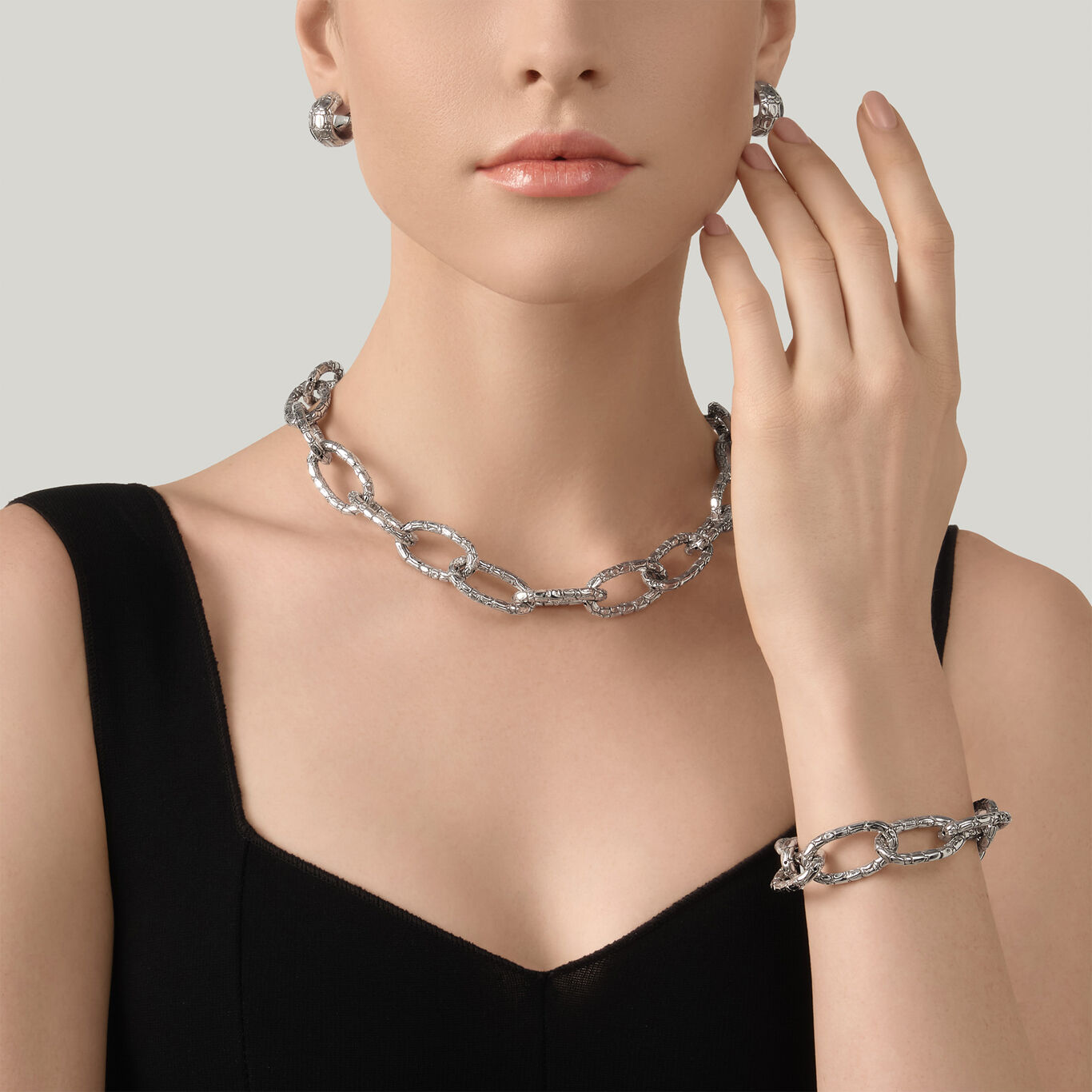 Croco Bracelet, Bracelet in Sterling Silver_image number 2_Giovanni Raspini