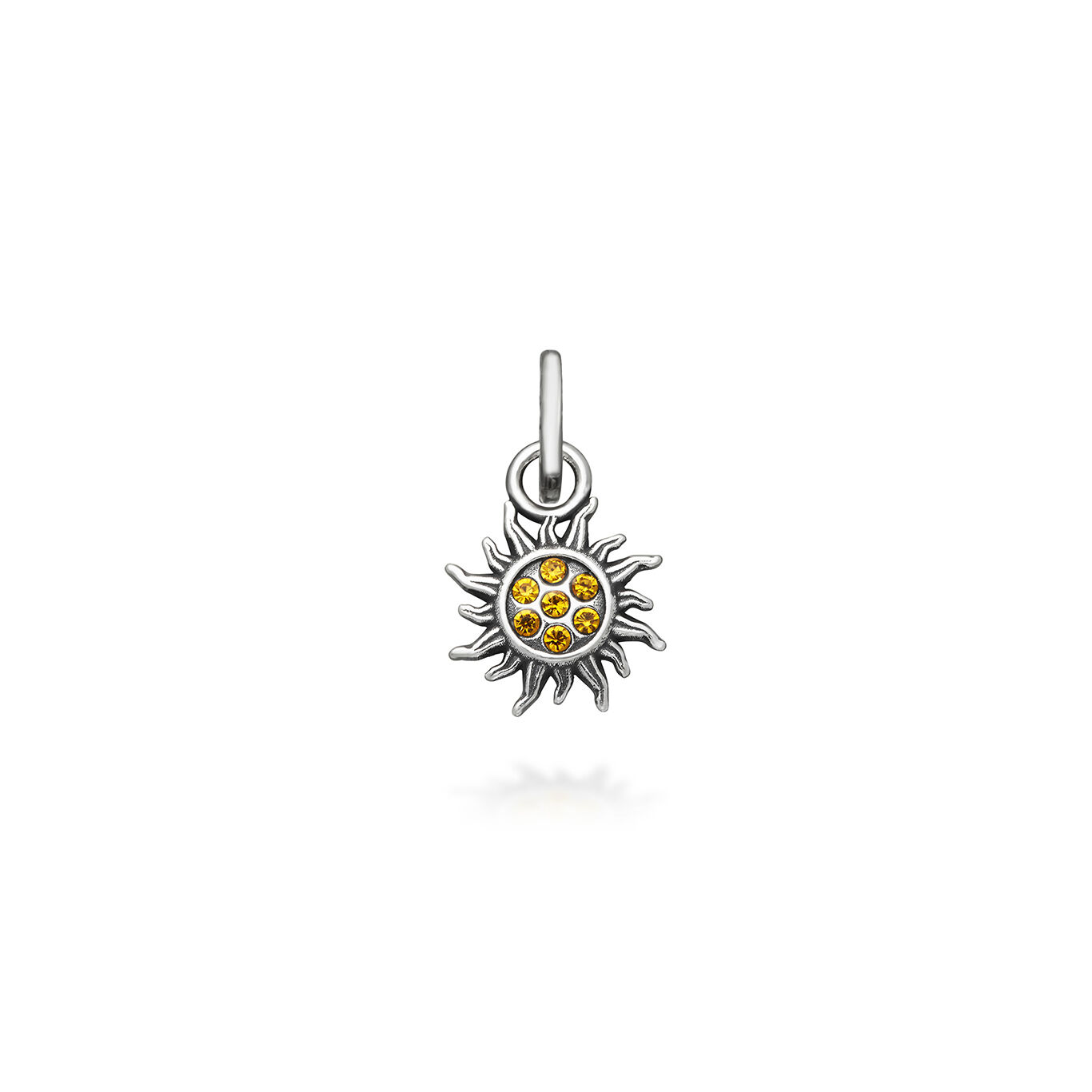 Mini Charm Sonne Crystal Gelb
