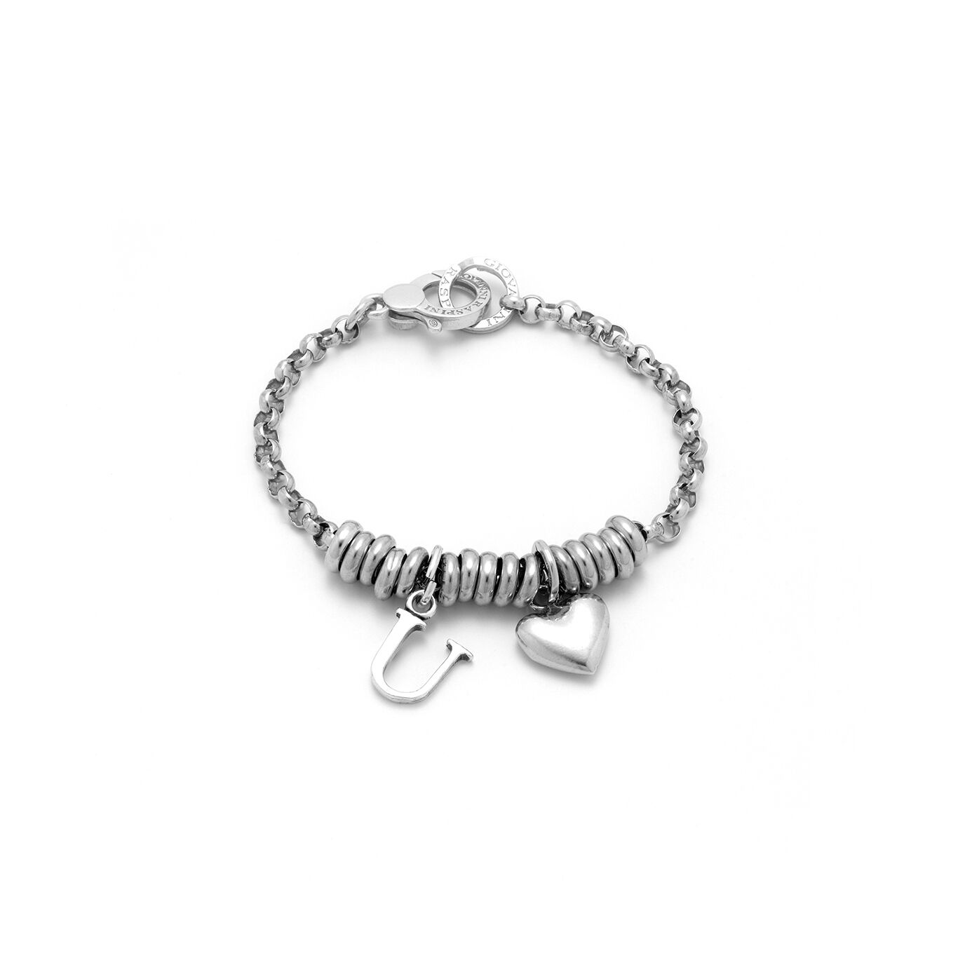 Bracelet with Heart and Letter U