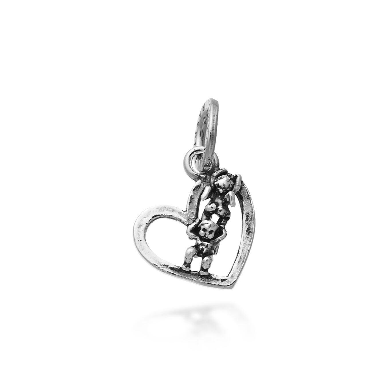 Acrobat Angels on Heart Charm