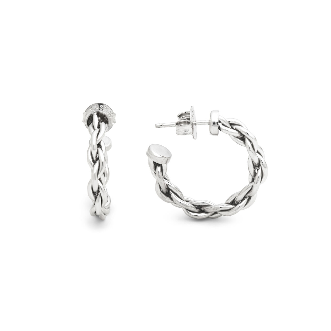 Chain Small Hoop Earrings, Hoop earrings in Sterling Silver_image number 2_Giovanni Raspini