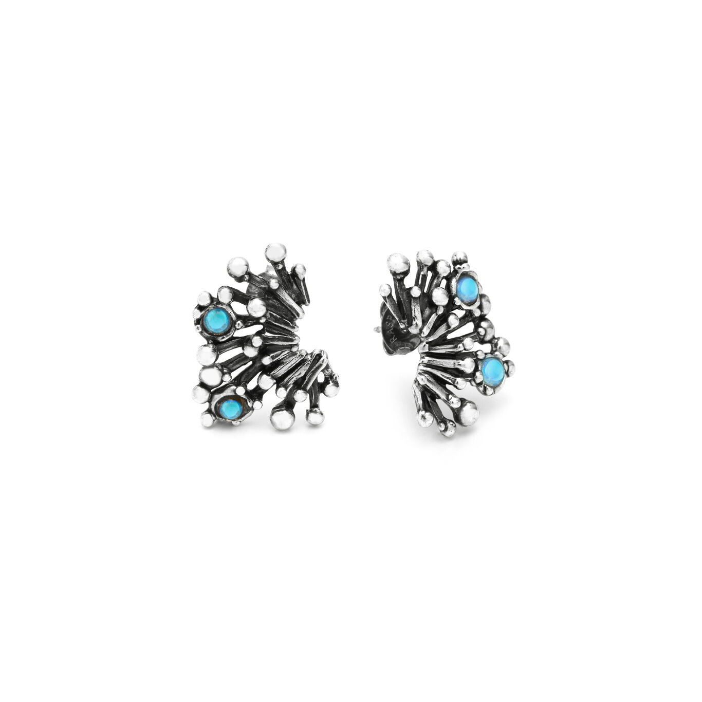 Fireworks Earrings, Earrings in Sterling Silver and mystic quarz_image number 2_Giovanni Raspini