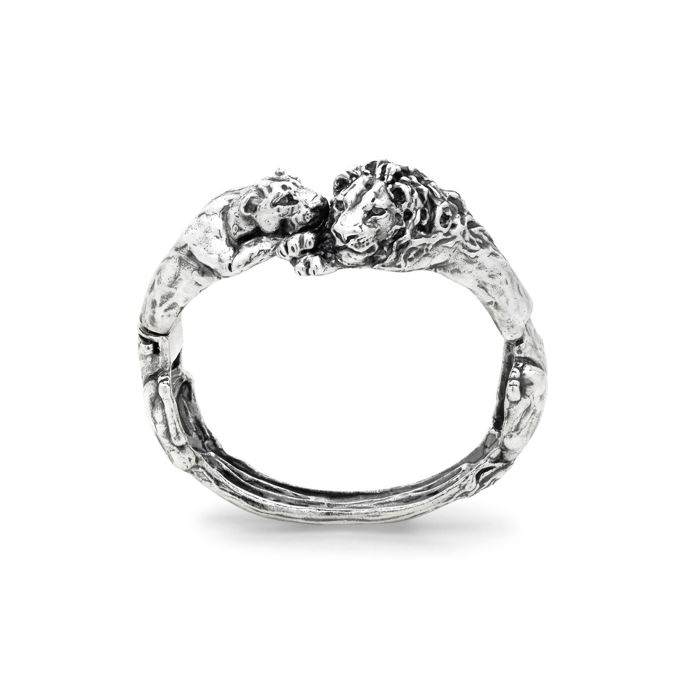 Lion Bracelet, Bangle in Sterling Silver_image number 2_Giovanni Raspini