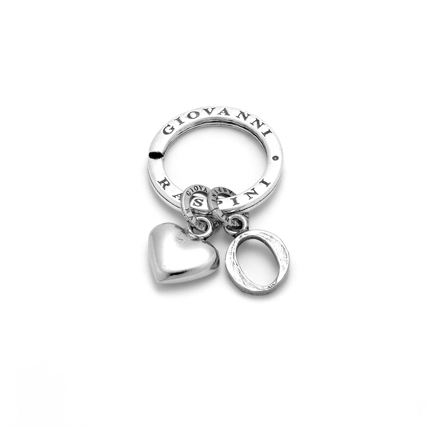 Key Ring with Heart and Letter O