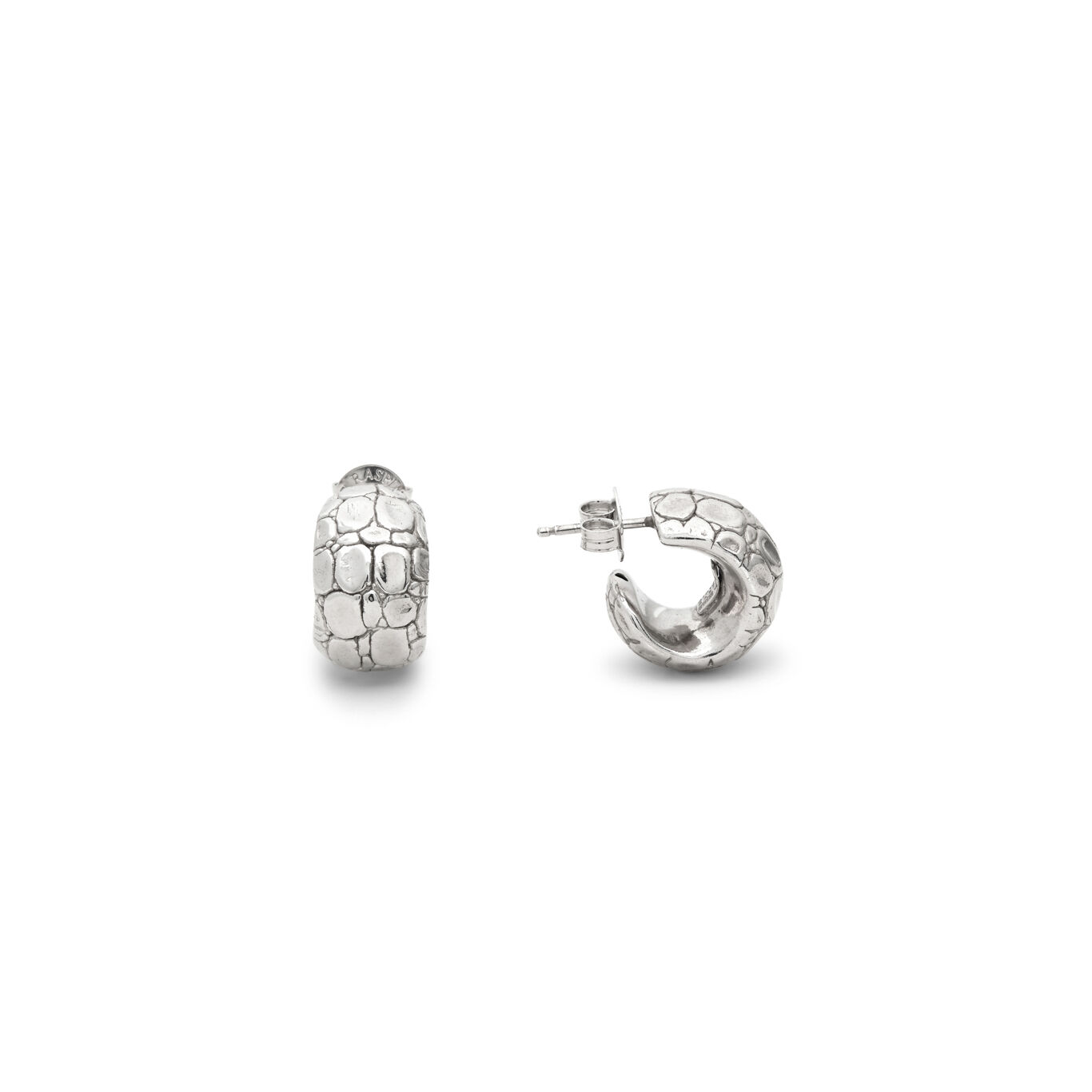 Croco Earrings, Earrings in Sterling Silver_image number 2_Giovanni Raspini