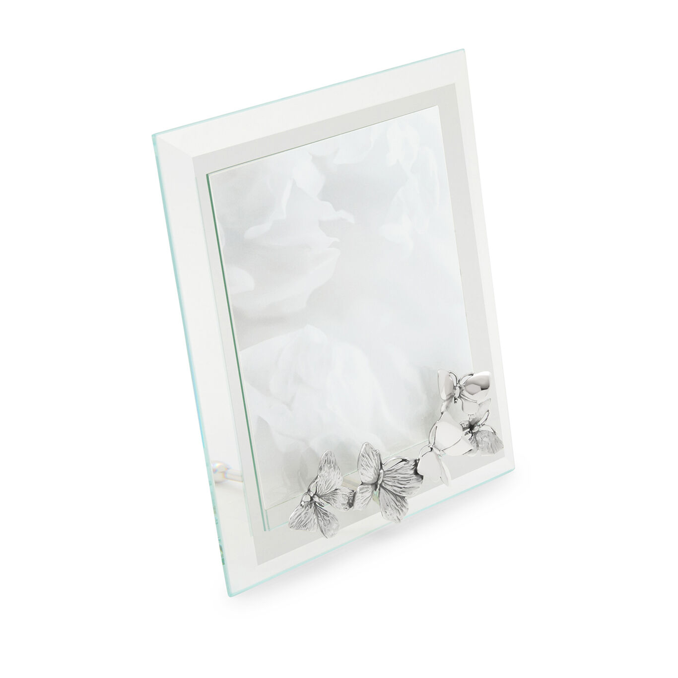 Butterflies Small Light Frame, Bevelled glass and silver frame_image number 4_Giovanni Raspini