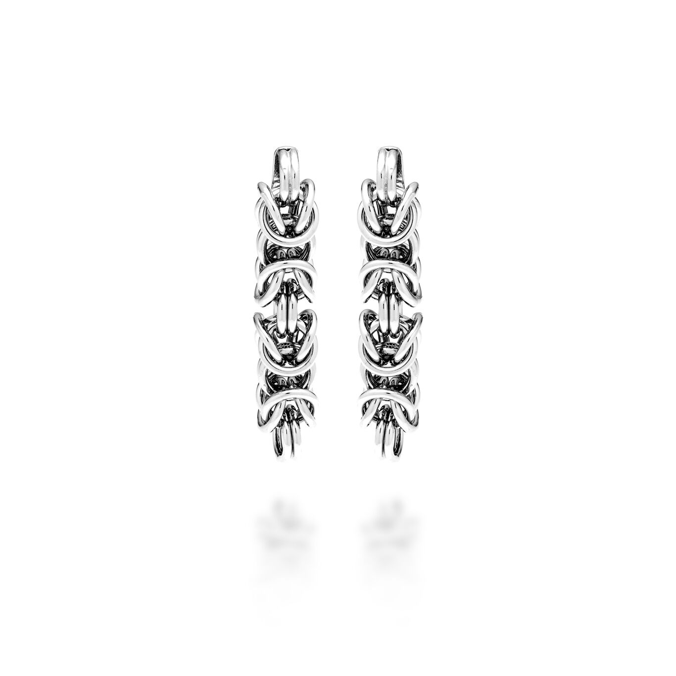 Boucles d'oreilles mailles byzantines