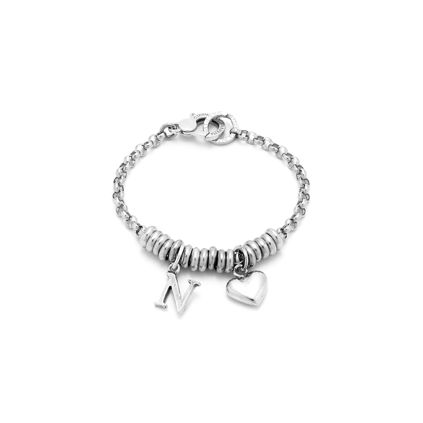 Pulsera Corazón con Letra N