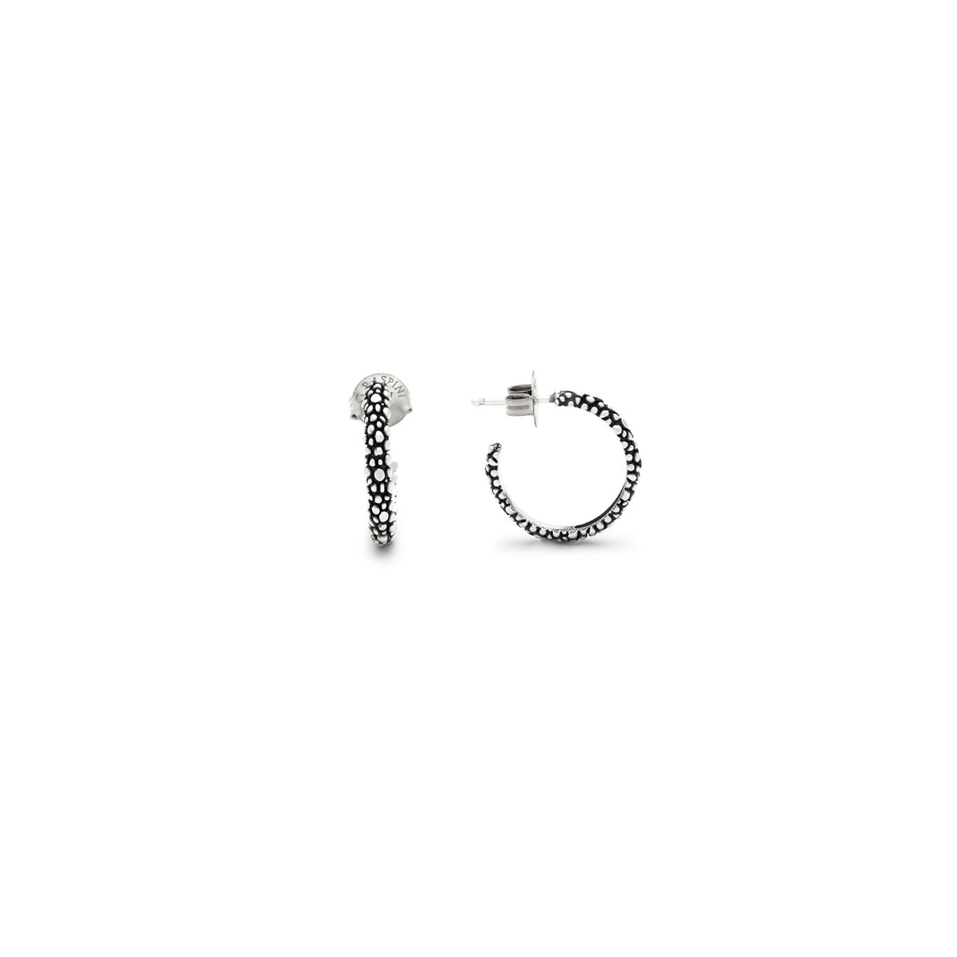 Perlage Small Hoop Earrings, Earrings in Sterling Silver_image number 2_Giovanni Raspini