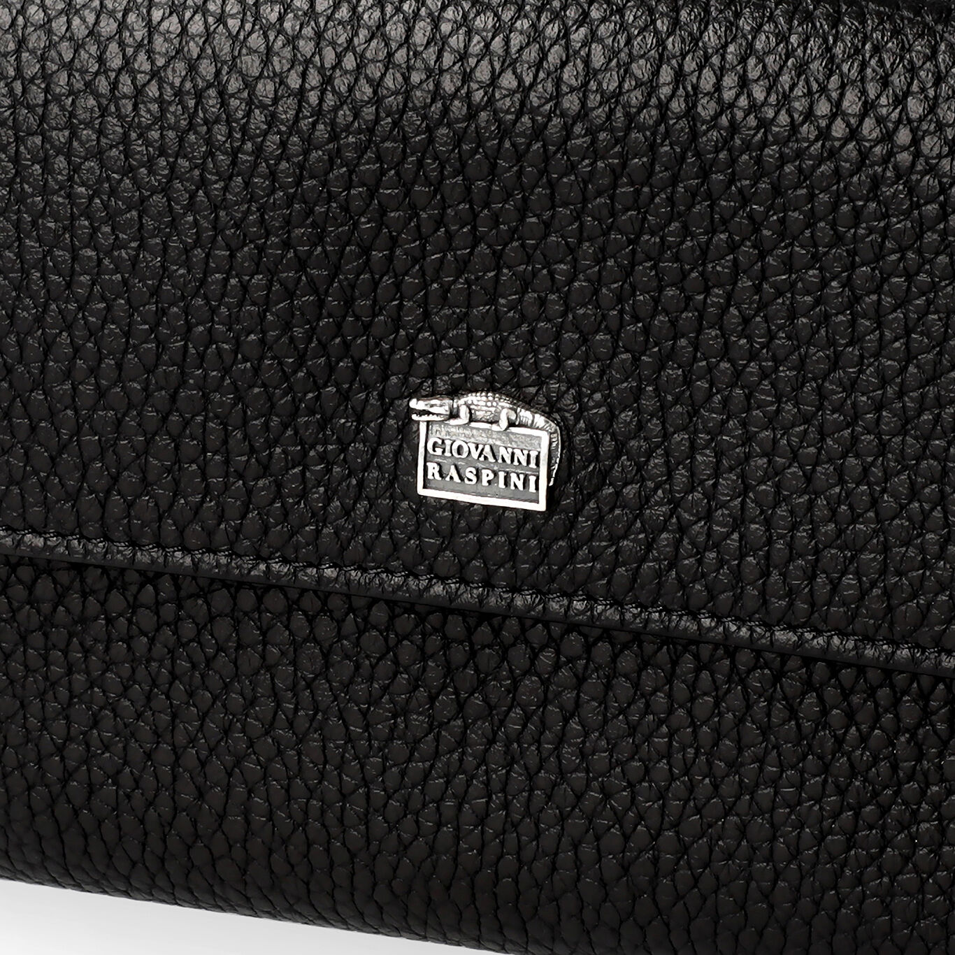 Cartera Continental Grande Piel Gofrada, Portadocumentos de piel y decoración icónica de plata 925_image number 4_Giovanni Raspini