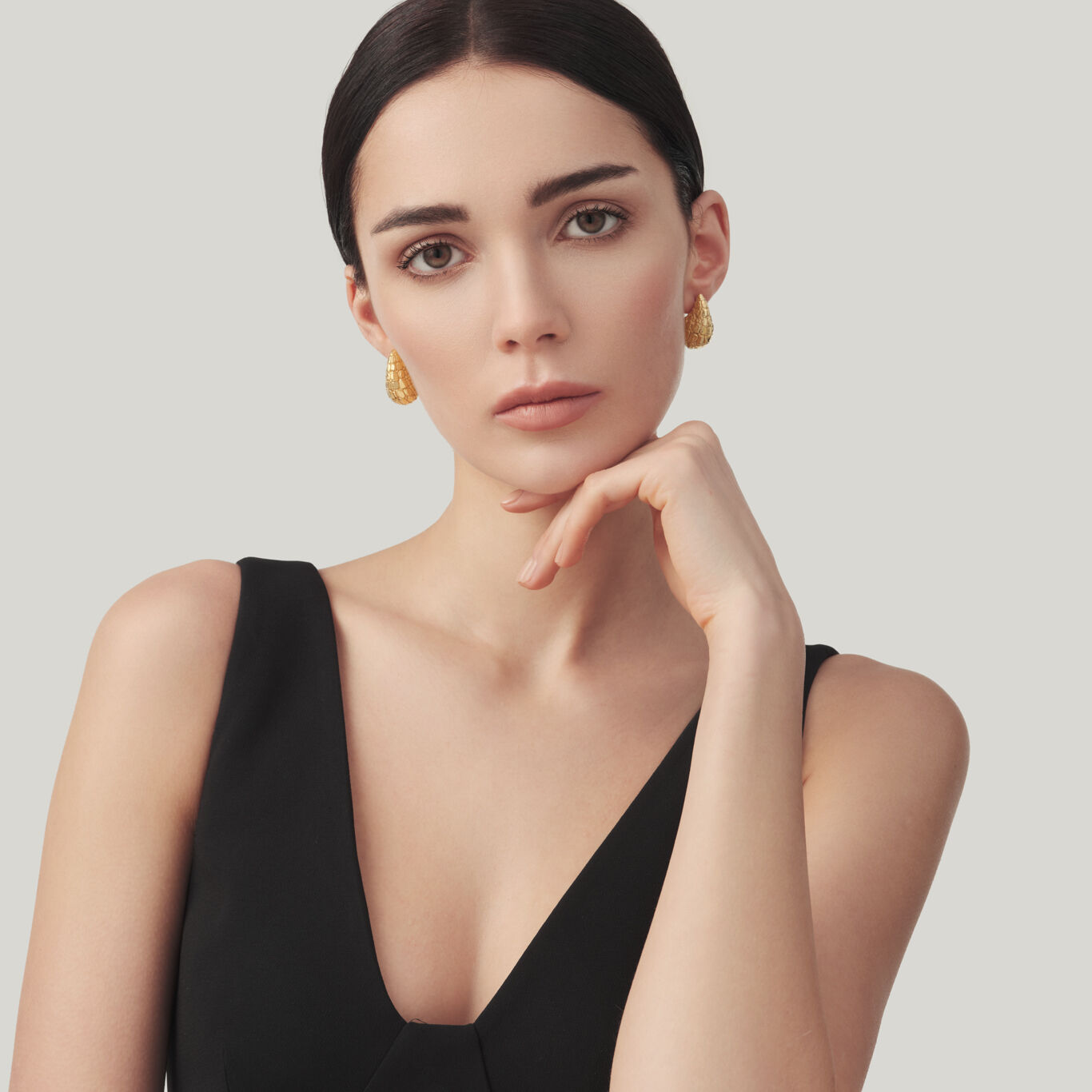 Croco Droplet Small Earrings