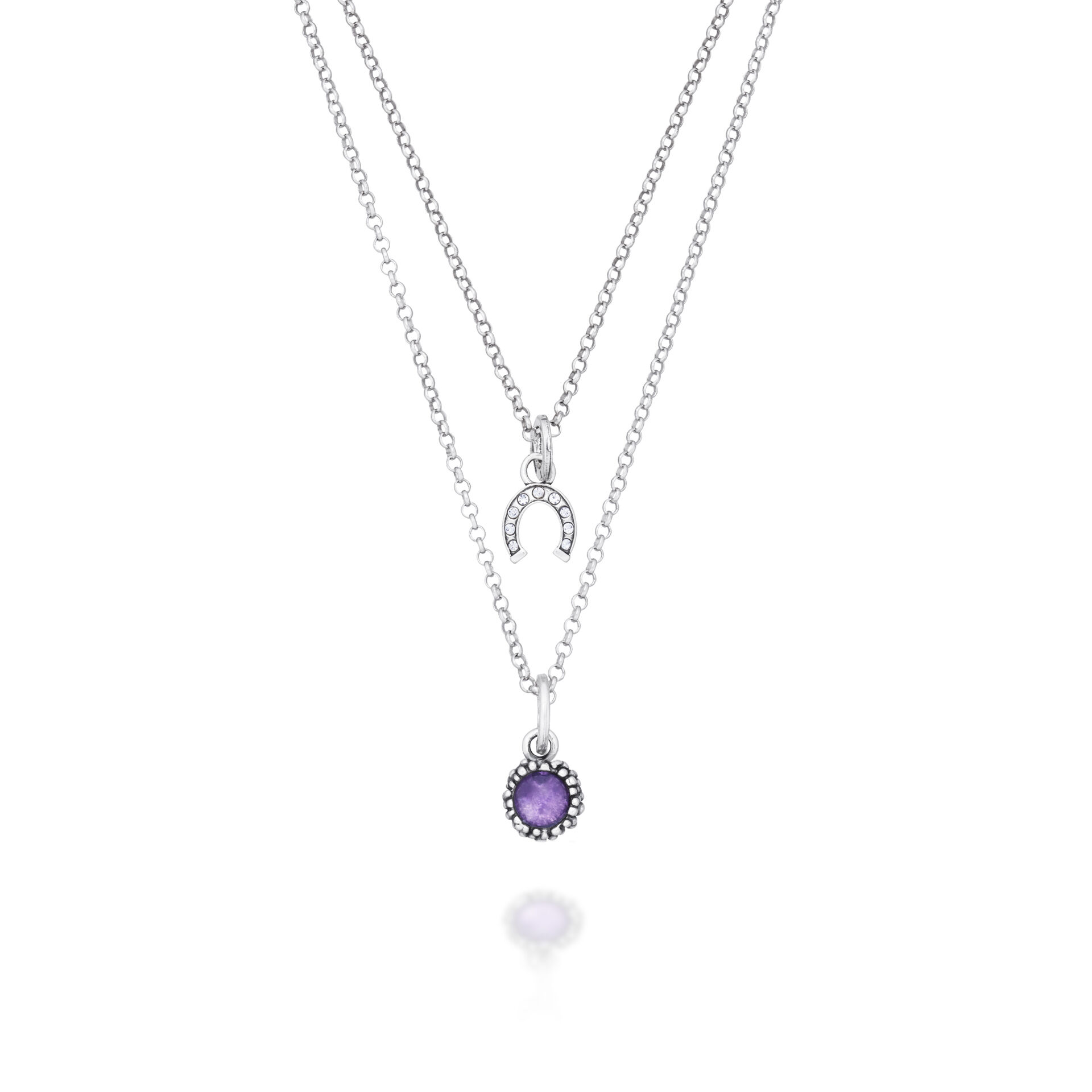 Halskette Essenz Violett image number 0