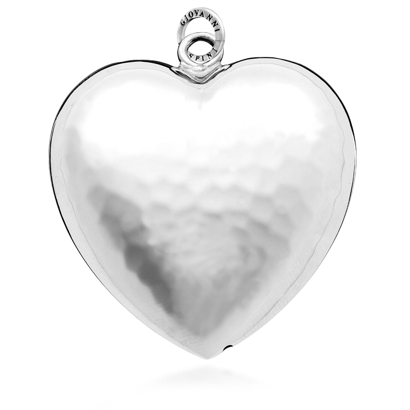 Big Hammered Heart Charm, Charm in Sterling Silver_image number 0_Giovanni Raspini