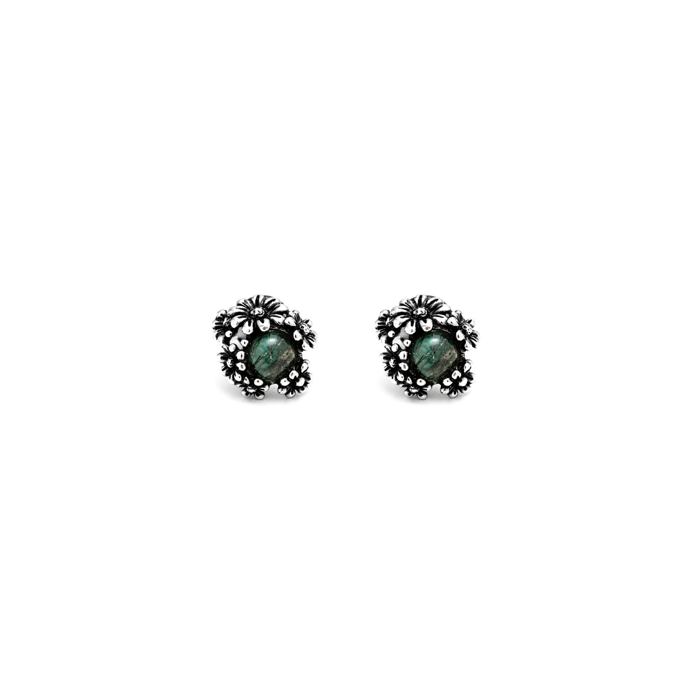 Boucles d'oreilles boutons Jardin de marguerites