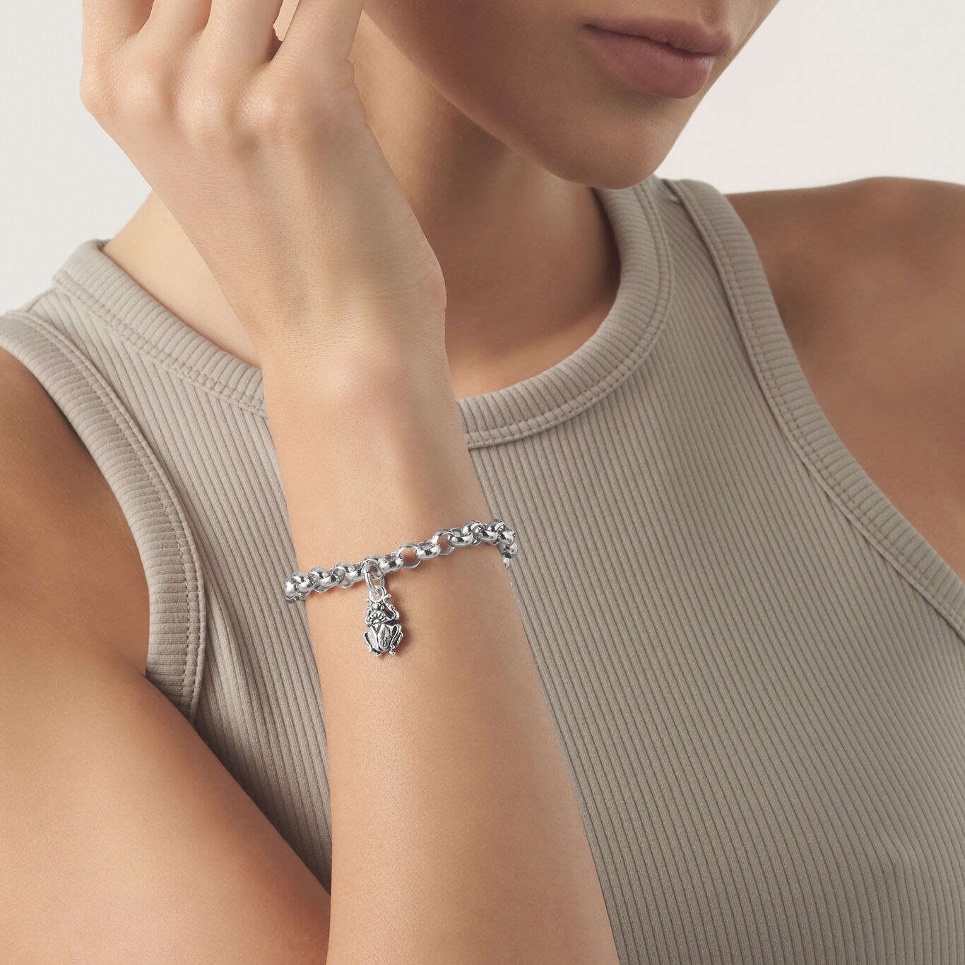 Beetle Charm, Charm in Sterling Silver_image number 1_Giovanni Raspini