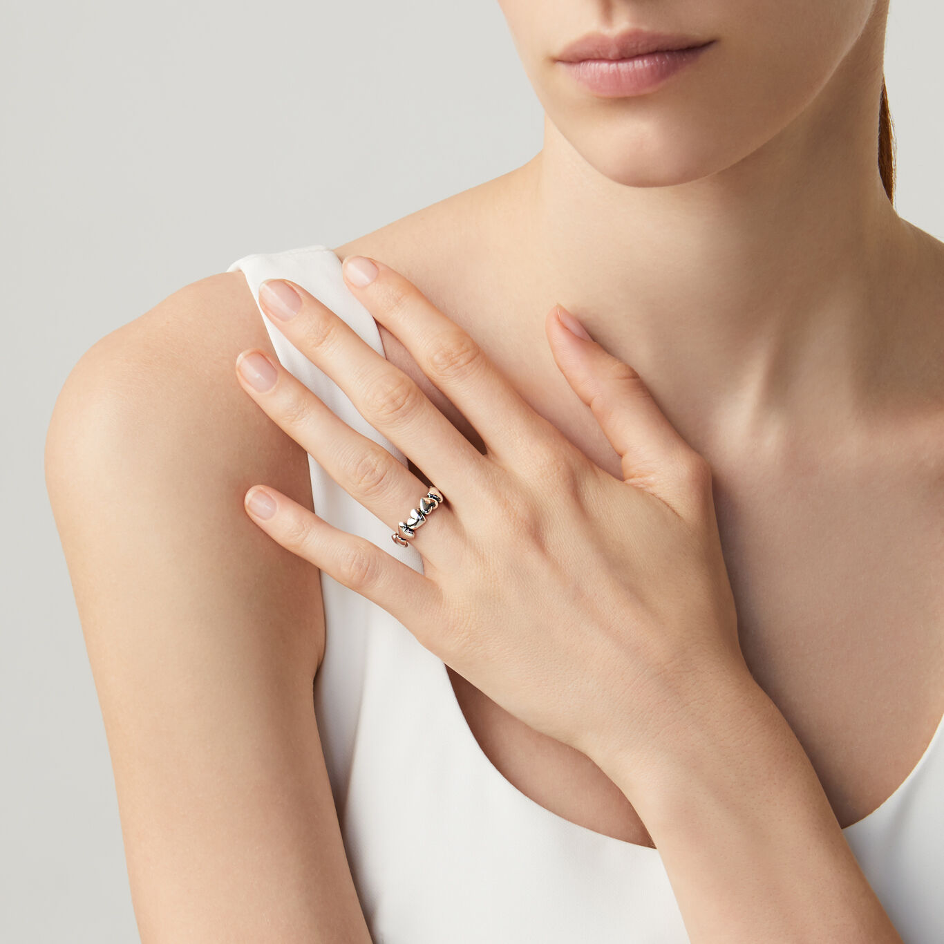 Hearts Ring, Ring in Sterling Silver_image number 1_Giovanni Raspini