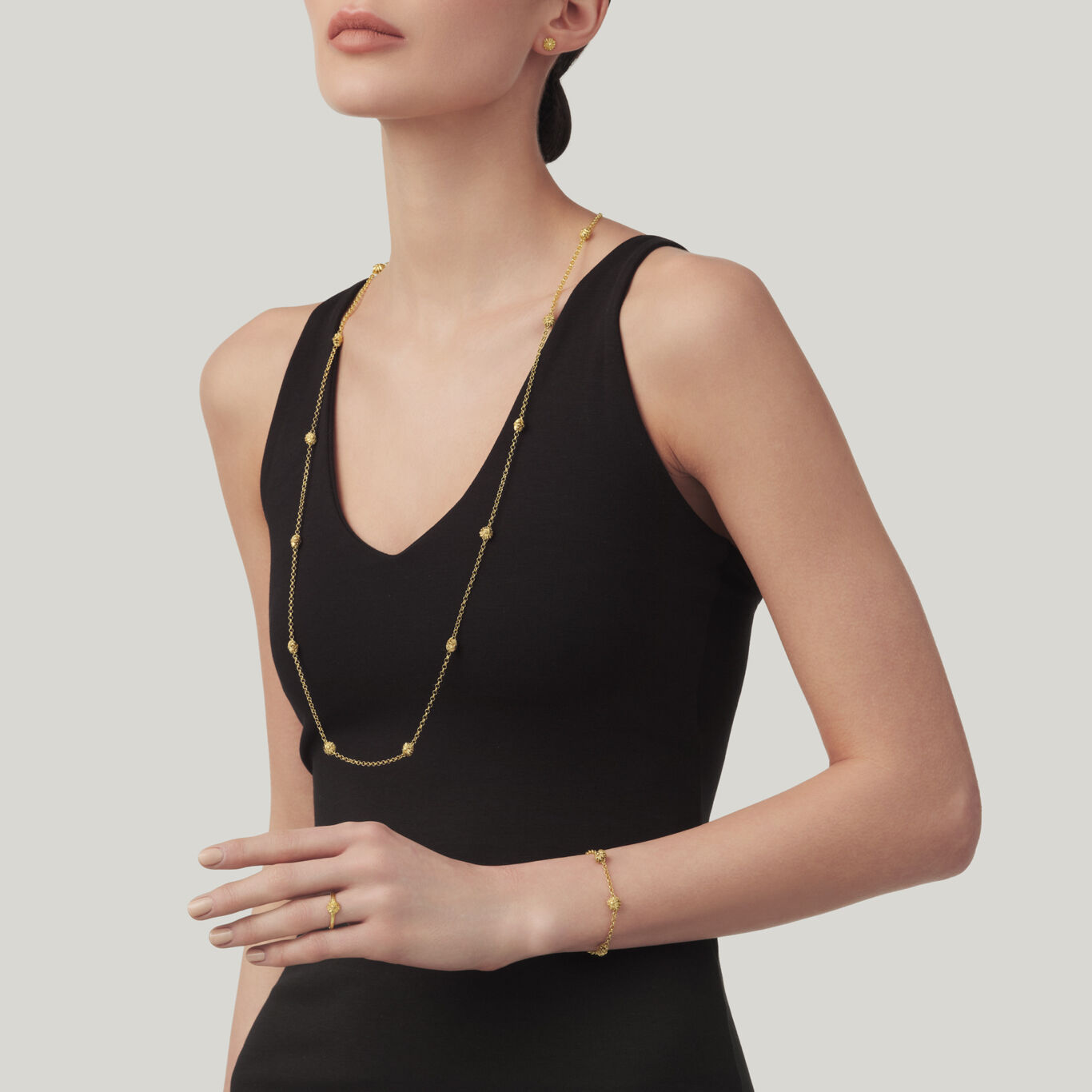 Daisy Dot Earrings, Earrings in 18k Gold Plated Sterling Silver_image number 2_Giovanni Raspini