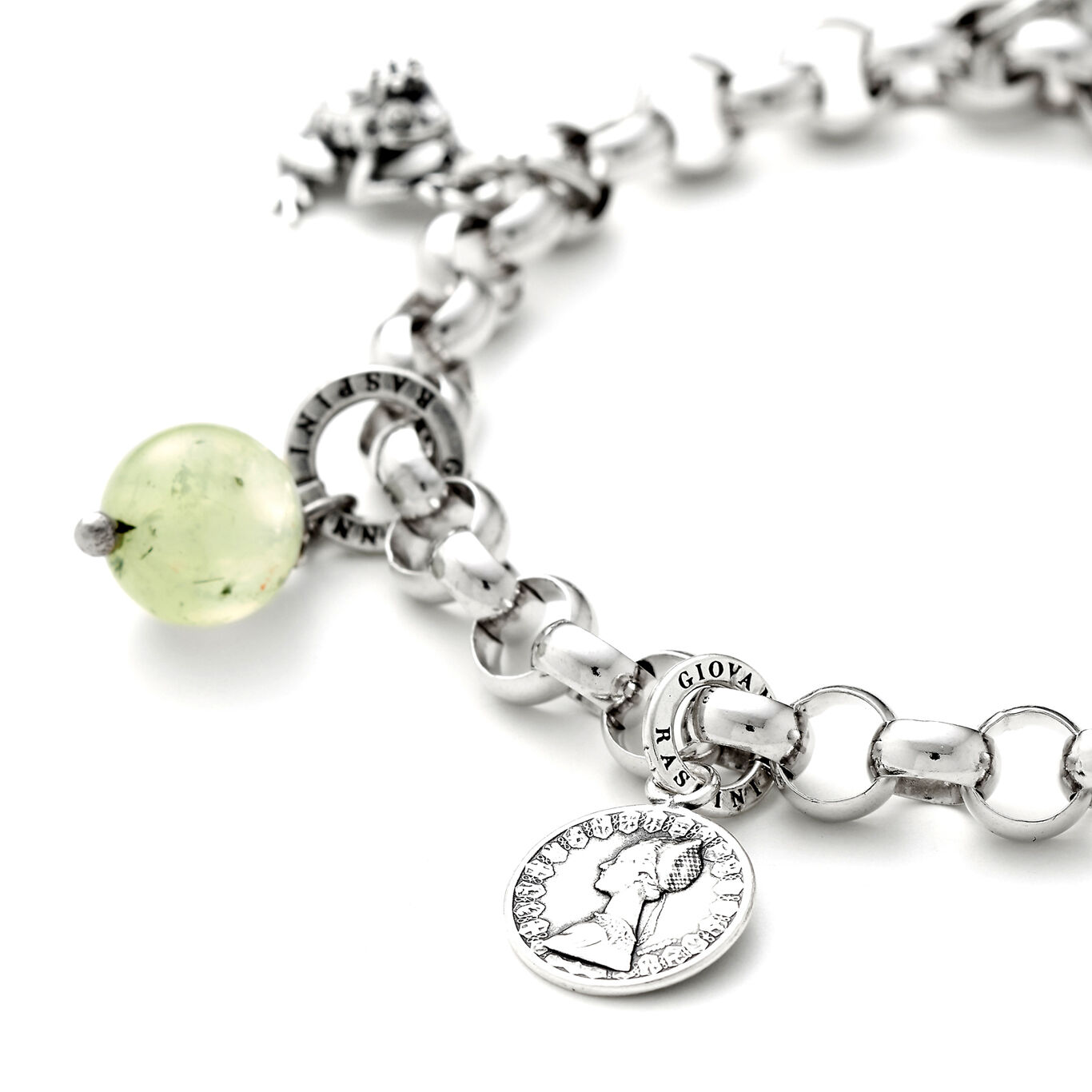 500 Lire Coin Mini Charm, Charm in Sterling Silver_image number 2_Giovanni Raspini