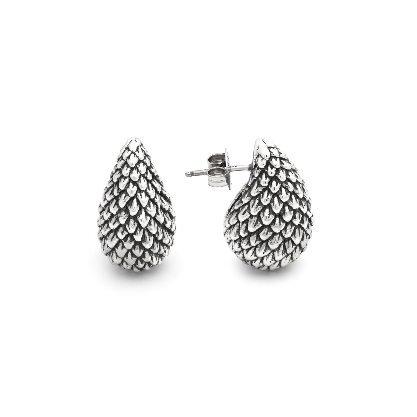 Snake Droplet Small Earrings, Earrings in Sterling Silver_image number 2_Giovanni Raspini