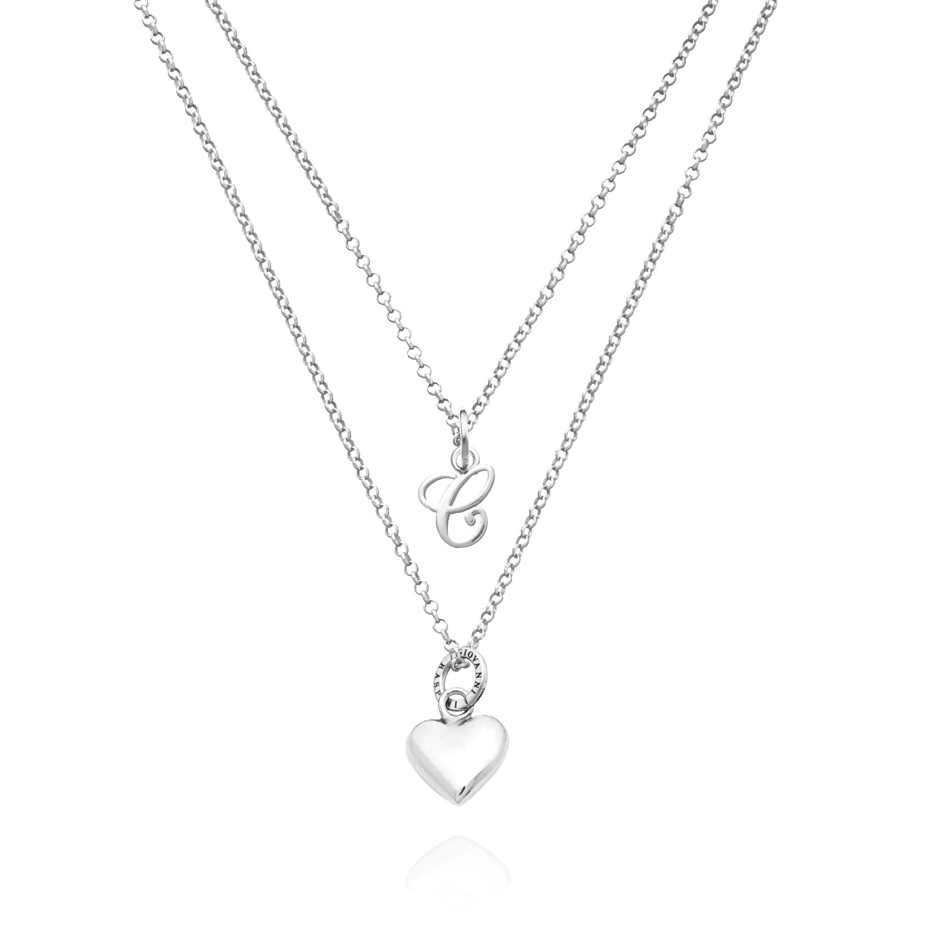 Heart and Letter Necklace image number 0