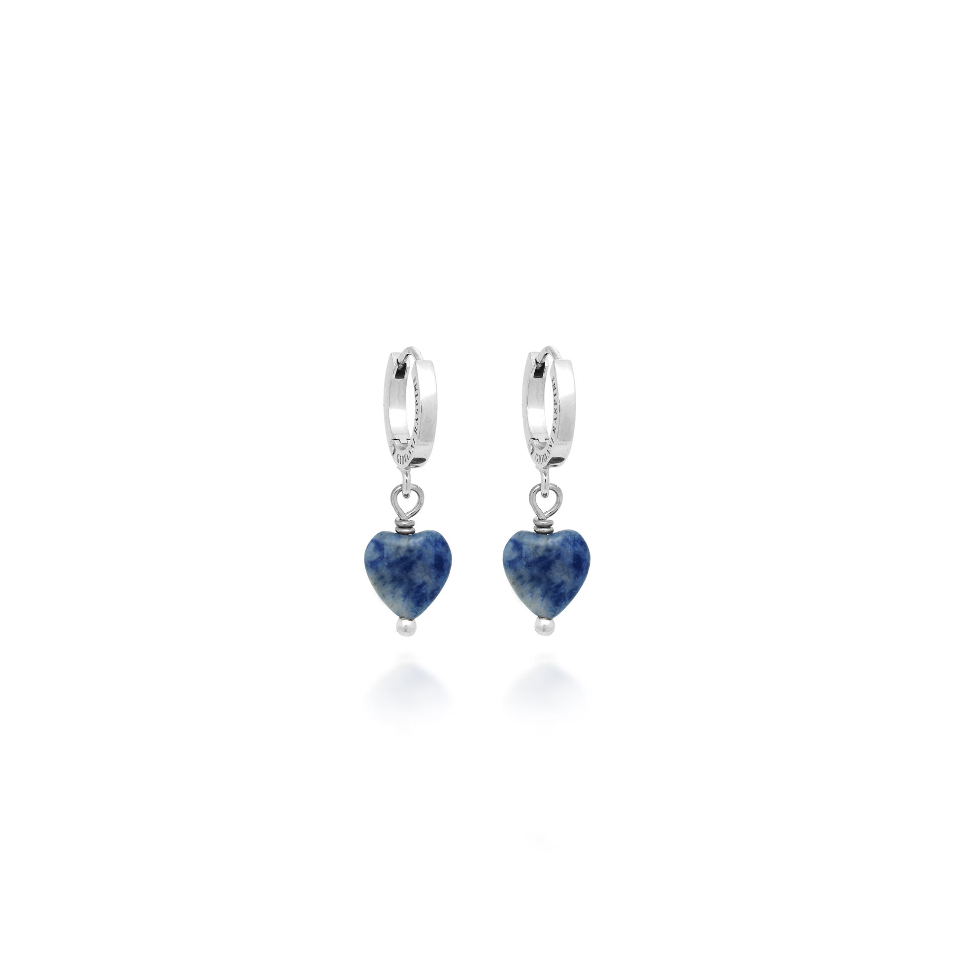 Boucles d'oreilles minimalistes C&oelig;ur Sodalite image number 0