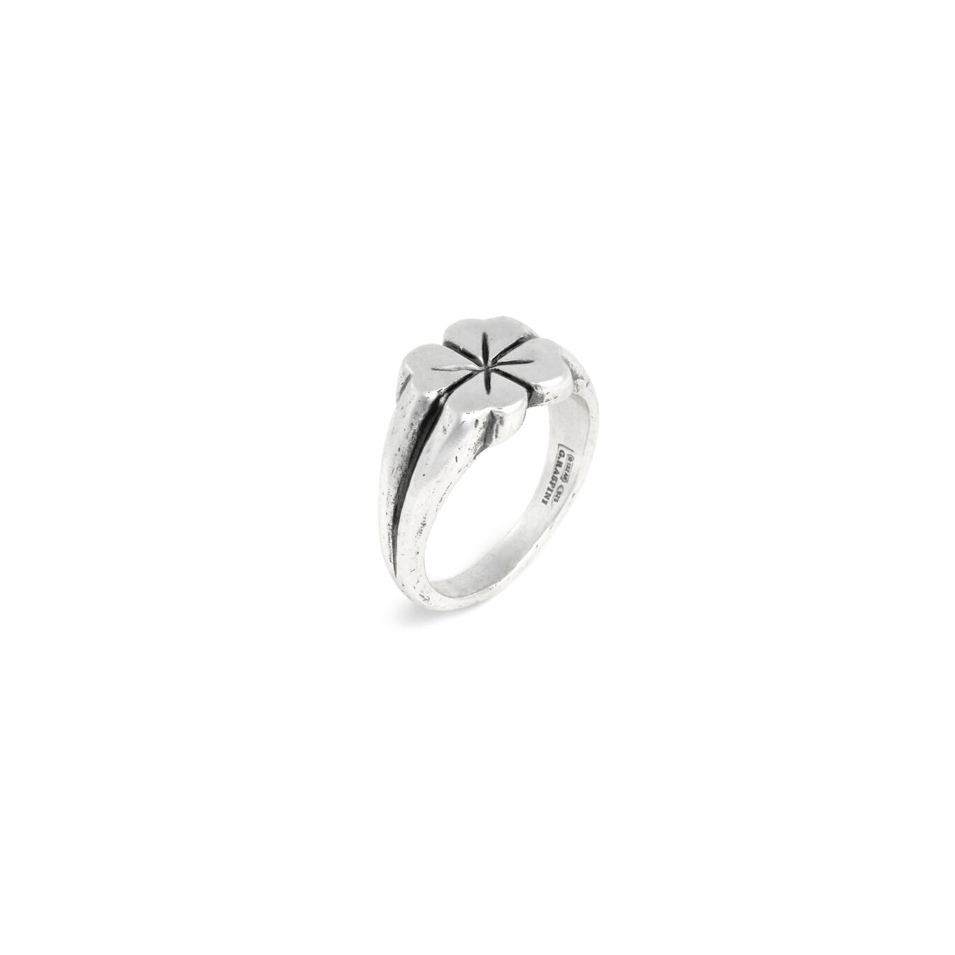Four-Leaf Clover Pinkie Ring