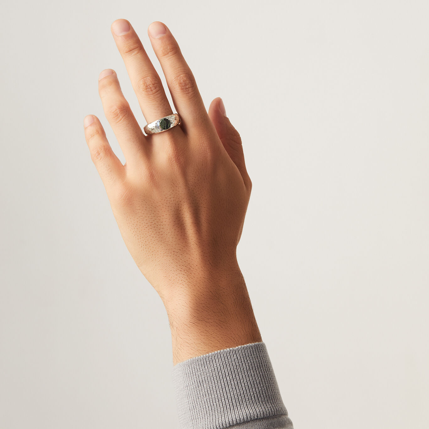 Anillo Martillado Jaspe