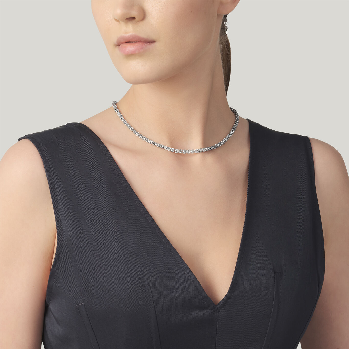 Collier Tr&egrave;s Fin Mailles Byzantines, Mini Mod&egrave;le