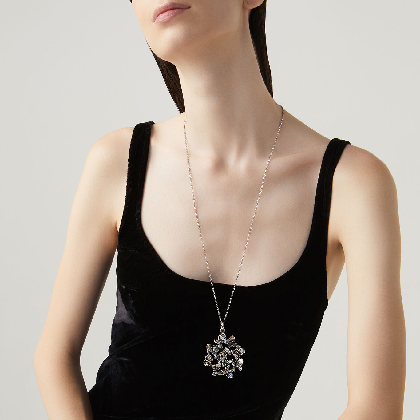 Butterflies Pendant, Necklace in Sterling Silver_image number 1_Giovanni Raspini