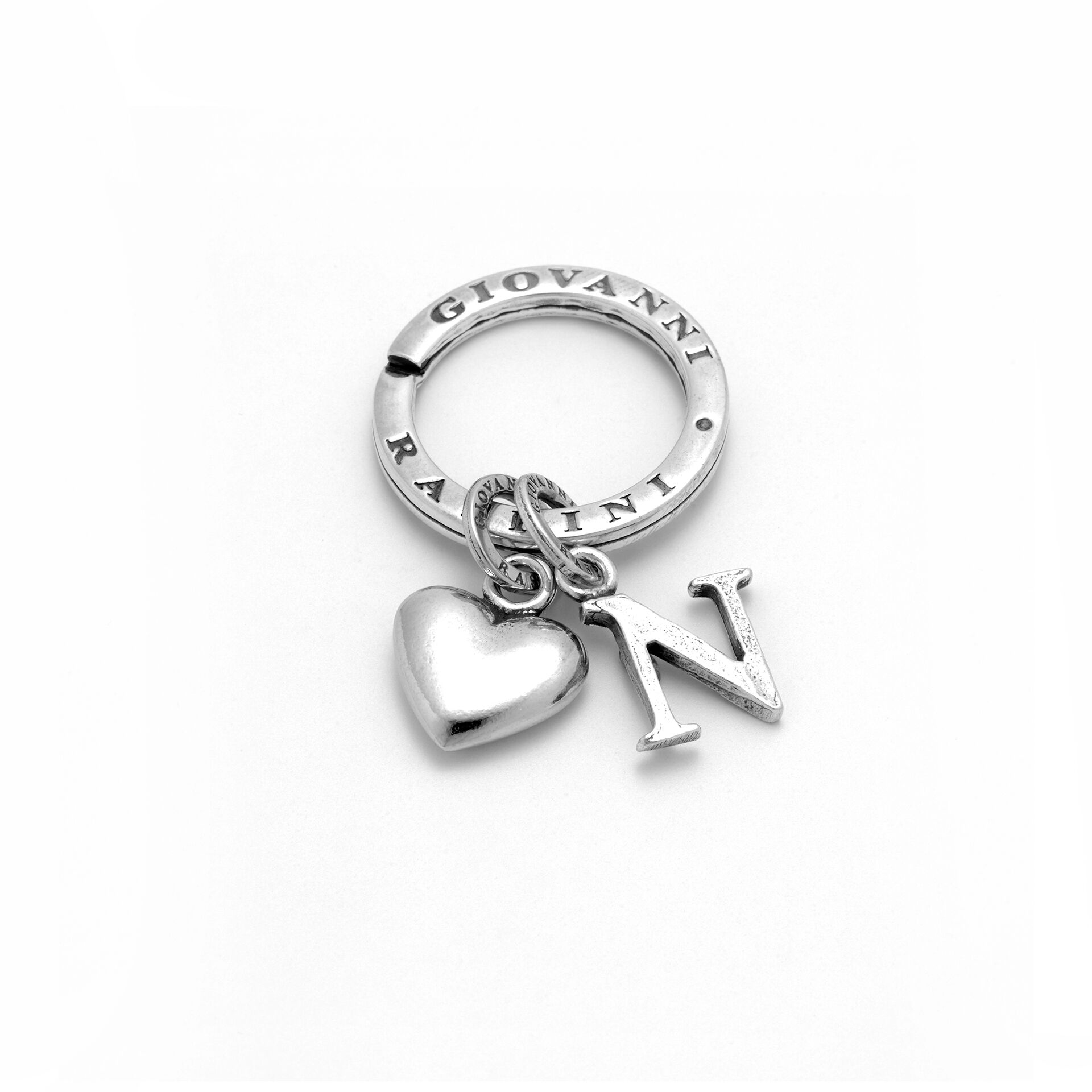 Key Ring with Heart and Letter A image number 0
