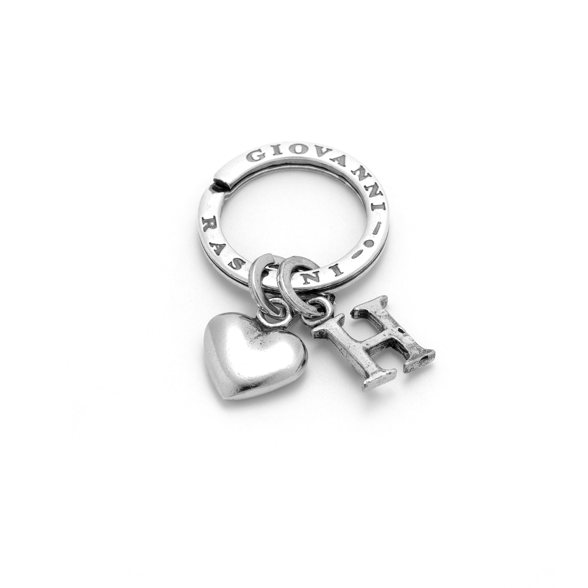 Key Ring with Heart and Letter H image number 0