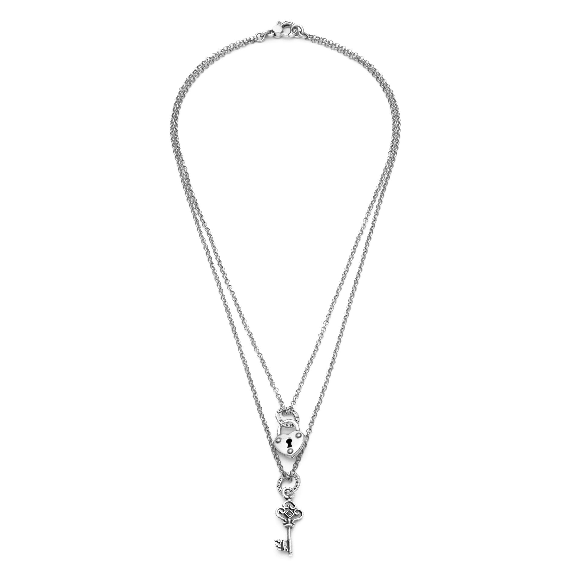 Padlock and Key Necklace image number 1