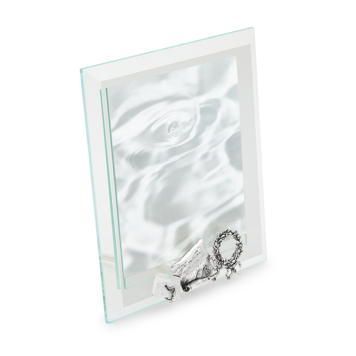 Graduation Light Frame, Bevelled glass and silver frame_image number 1_Giovanni Raspini