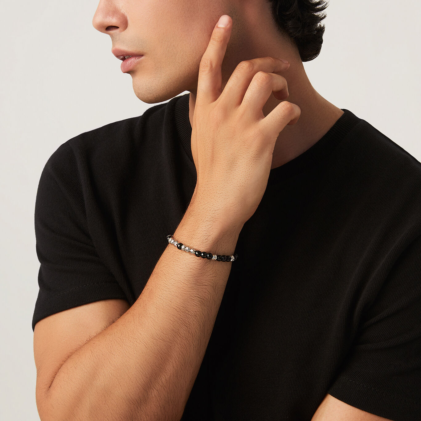 Boucles D'oreilles Pendantes En Onyx Noir Et Argent 925 - Fermoir à Crémaillère - Neuf Sans Emballage
