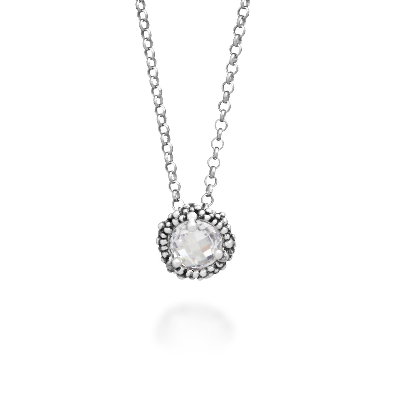 Shine Pendant, Necklace in Sterling Silver and zircon_image number 0_Giovanni Raspini